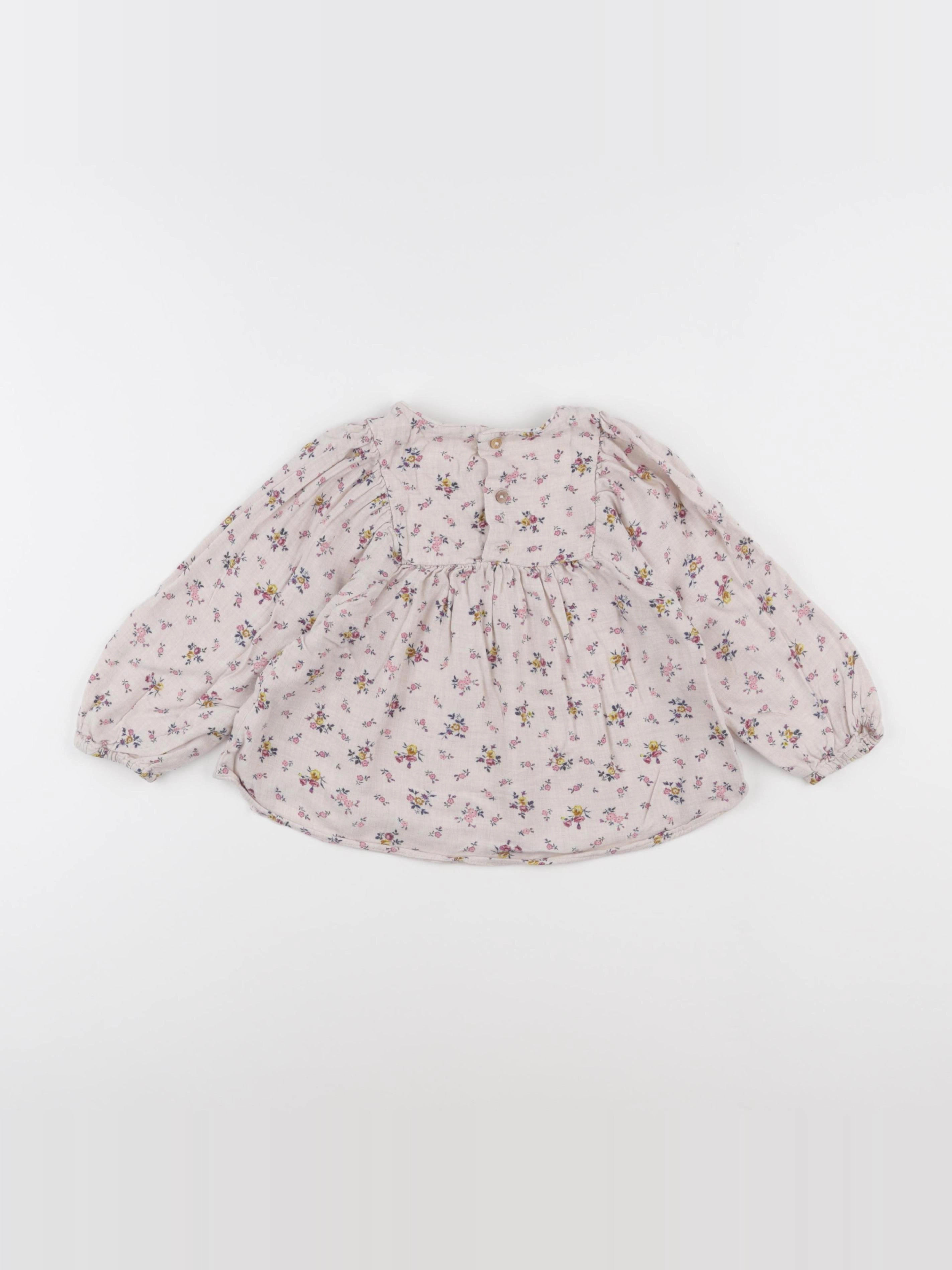 Zara - blouse beige, rose - 4/5 ans