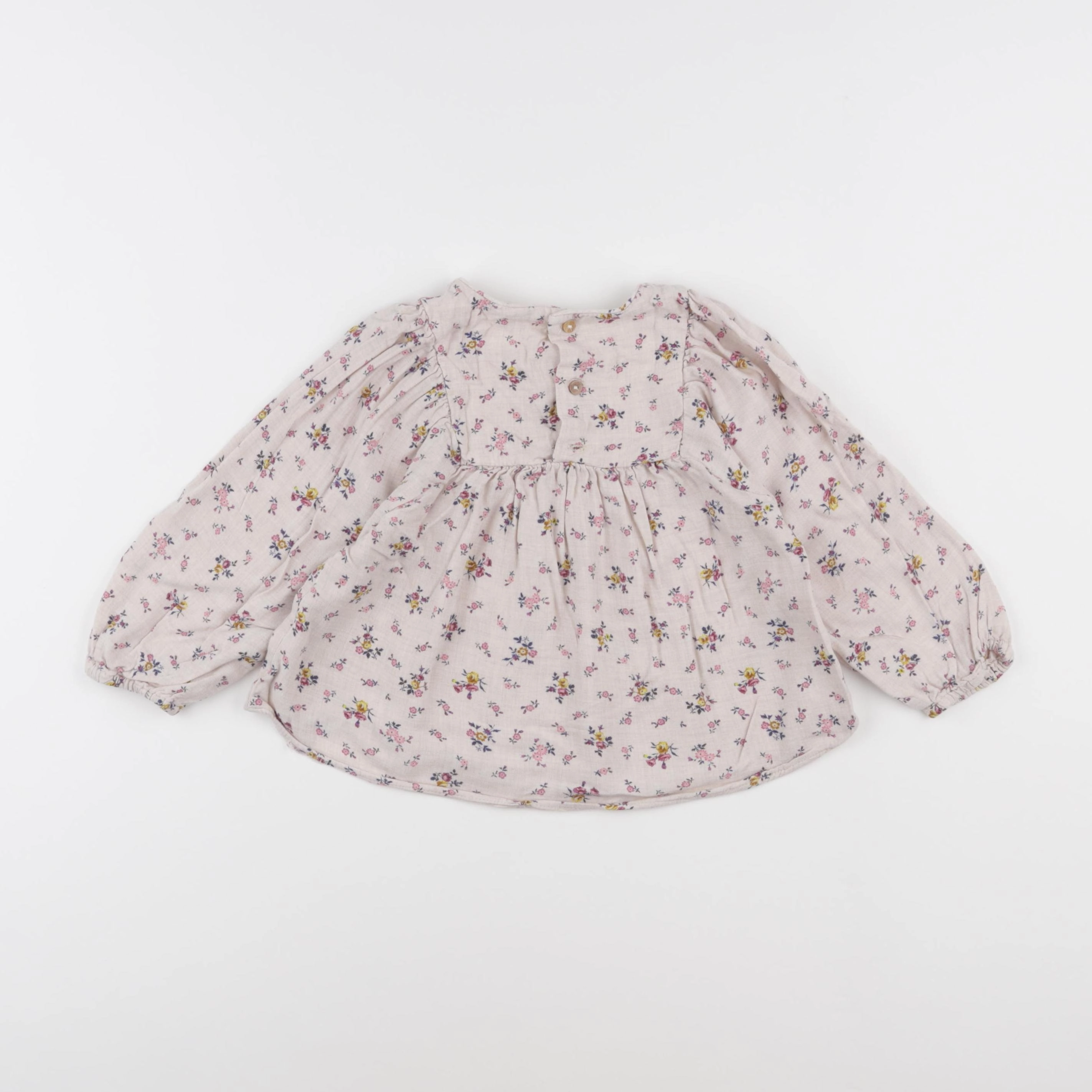 Zara - blouse beige, rose - 4/5 ans