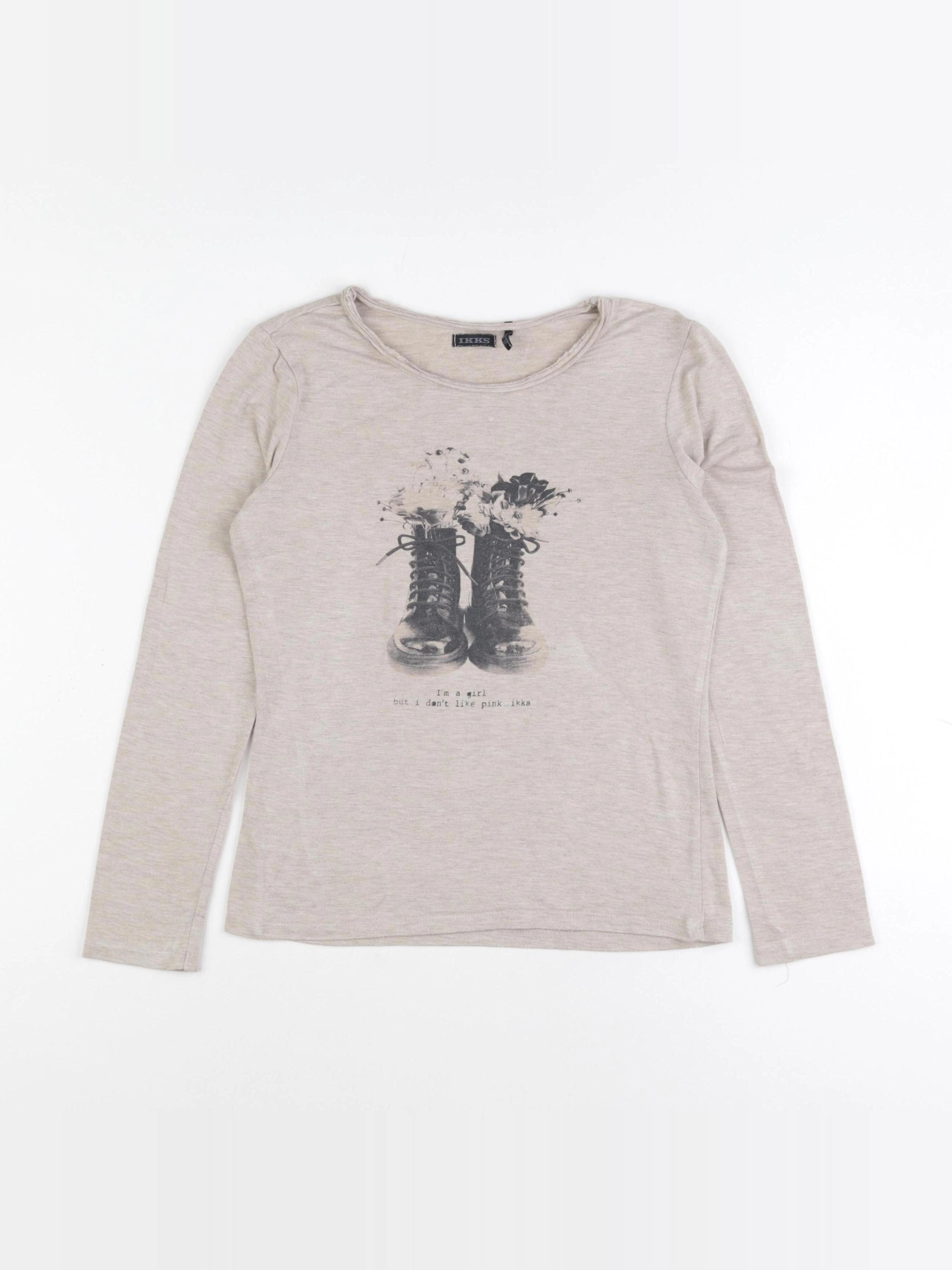 IKKS - tee-shirt beige - 10 ans