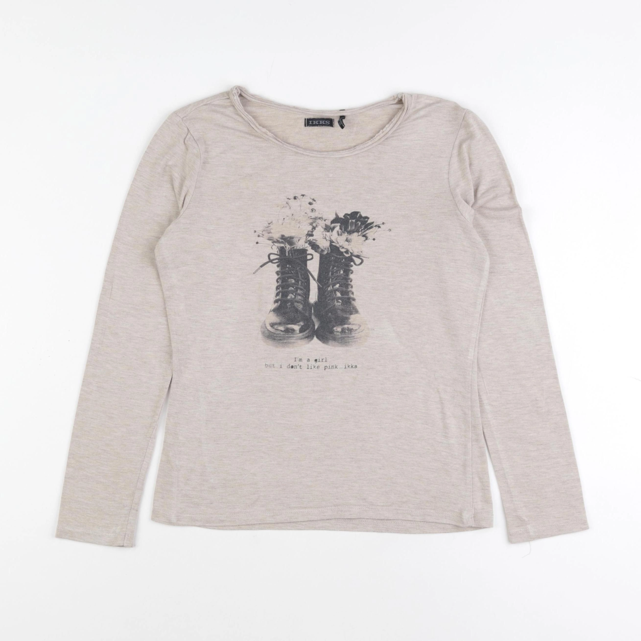 IKKS - tee-shirt beige - 10 ans