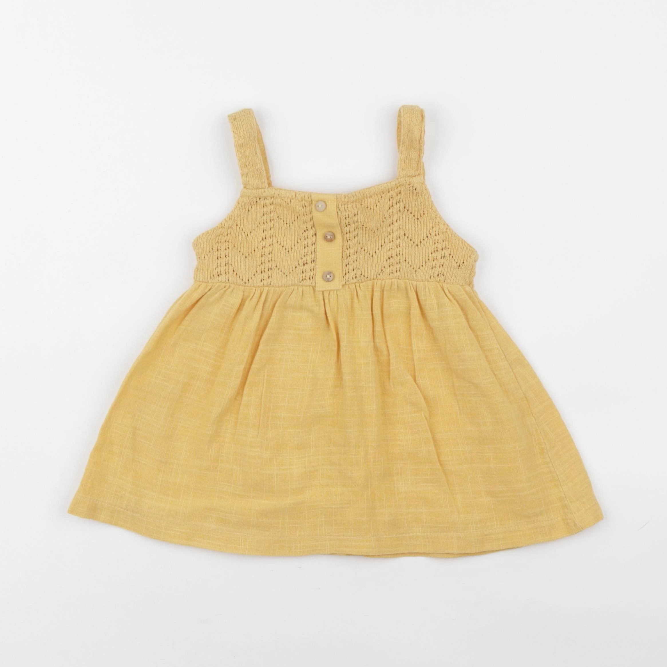 Zara - blouse jaune - 12/18 mois