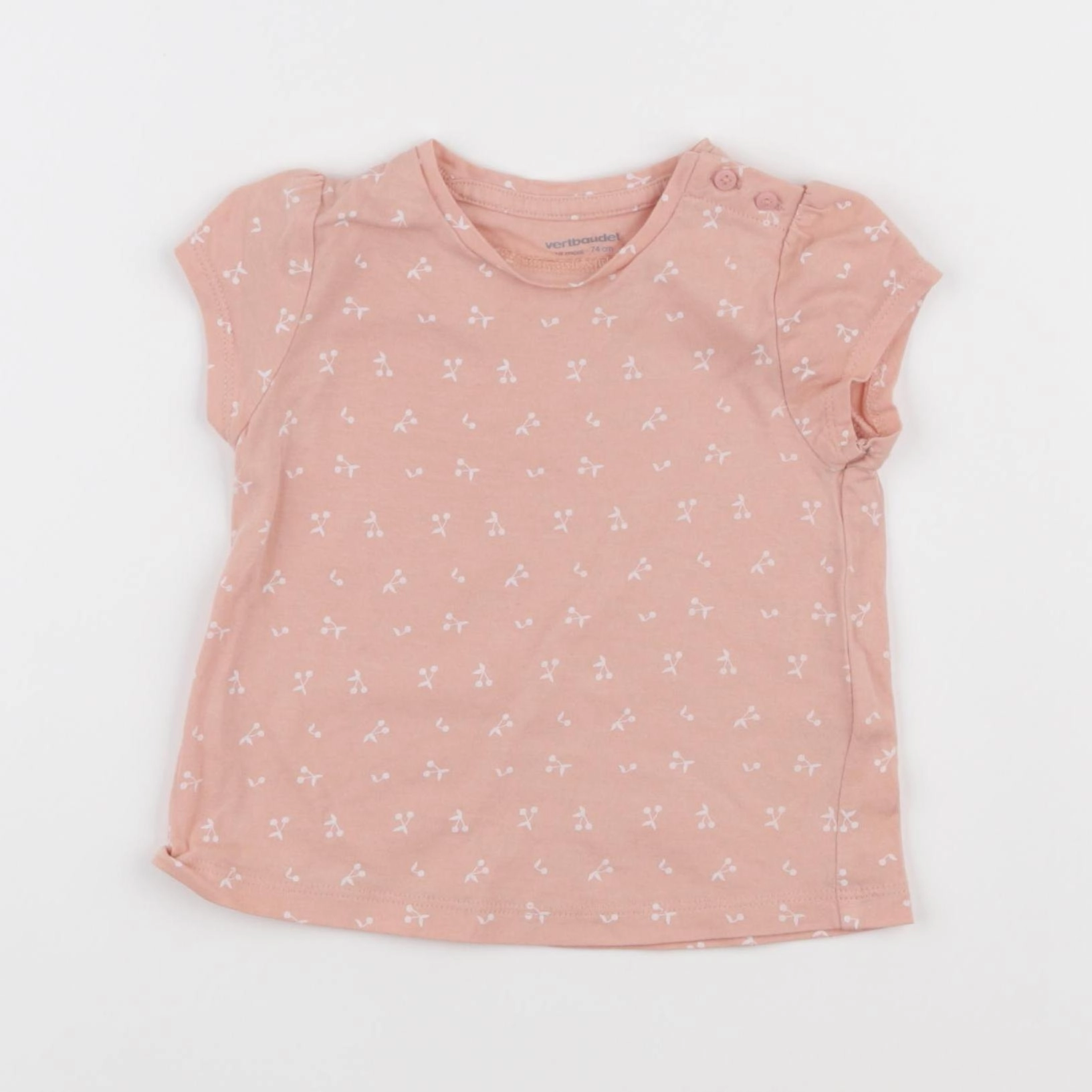 Vertbaudet - tee-shirt rose - 12 mois