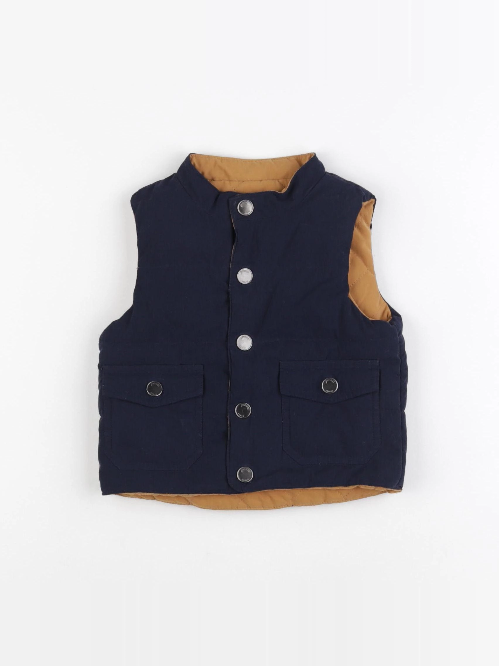 Jacadi - doudoune bleu, marron - 12 mois