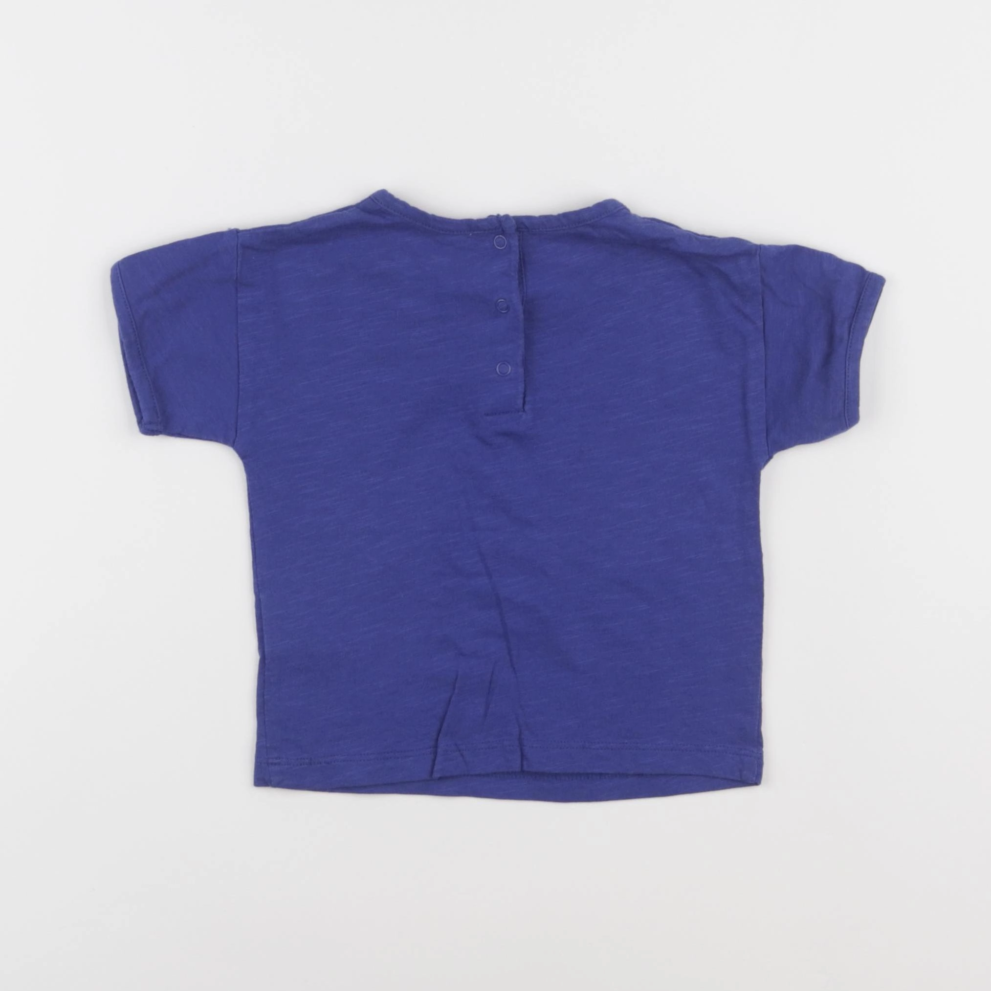 Vertbaudet - tee-shirt bleu - 12 mois