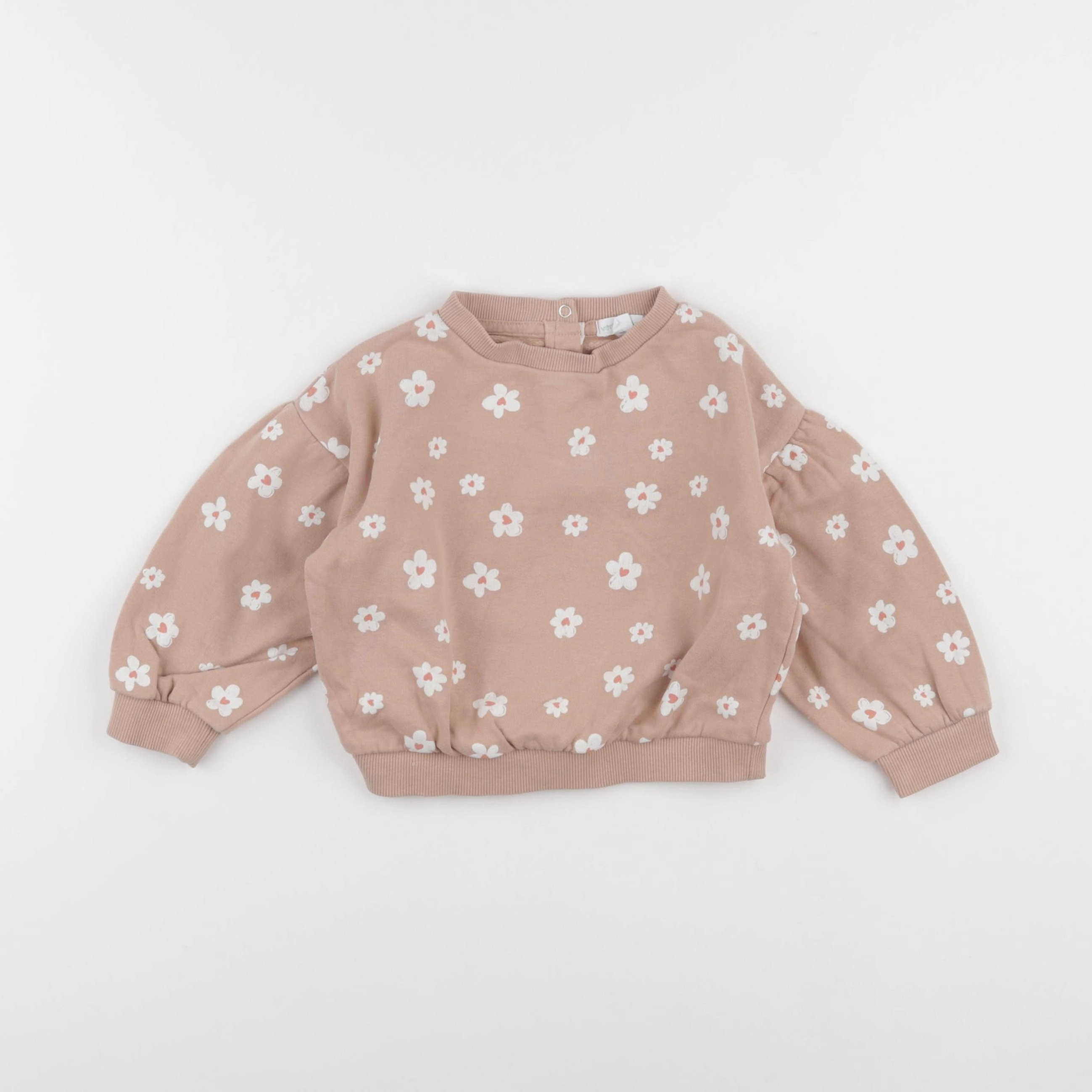 Vertbaudet - sweat rose - 18 mois