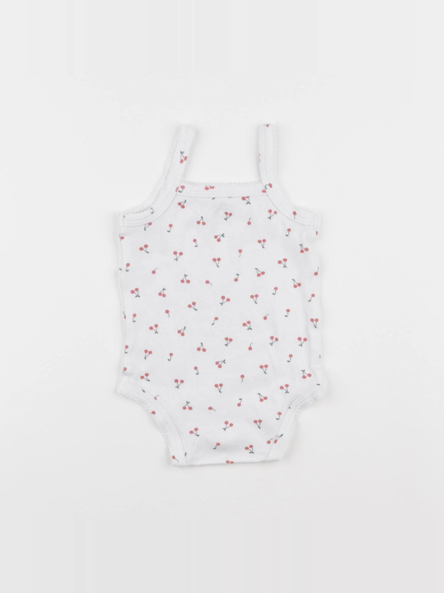 Vertbaudet - body blanc, rouge - 9 ans