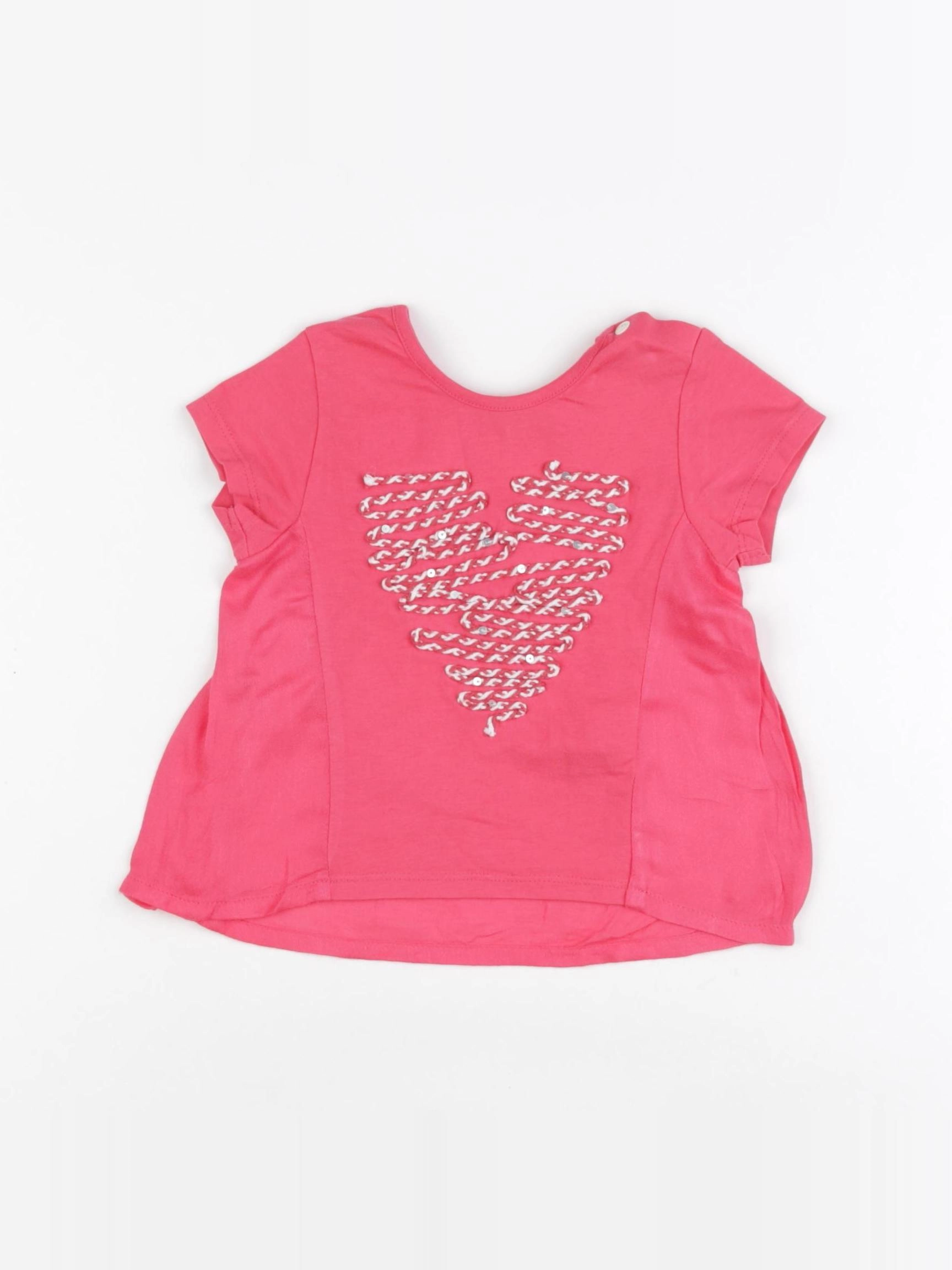 IKKS - tee-shirt rose - 12 mois