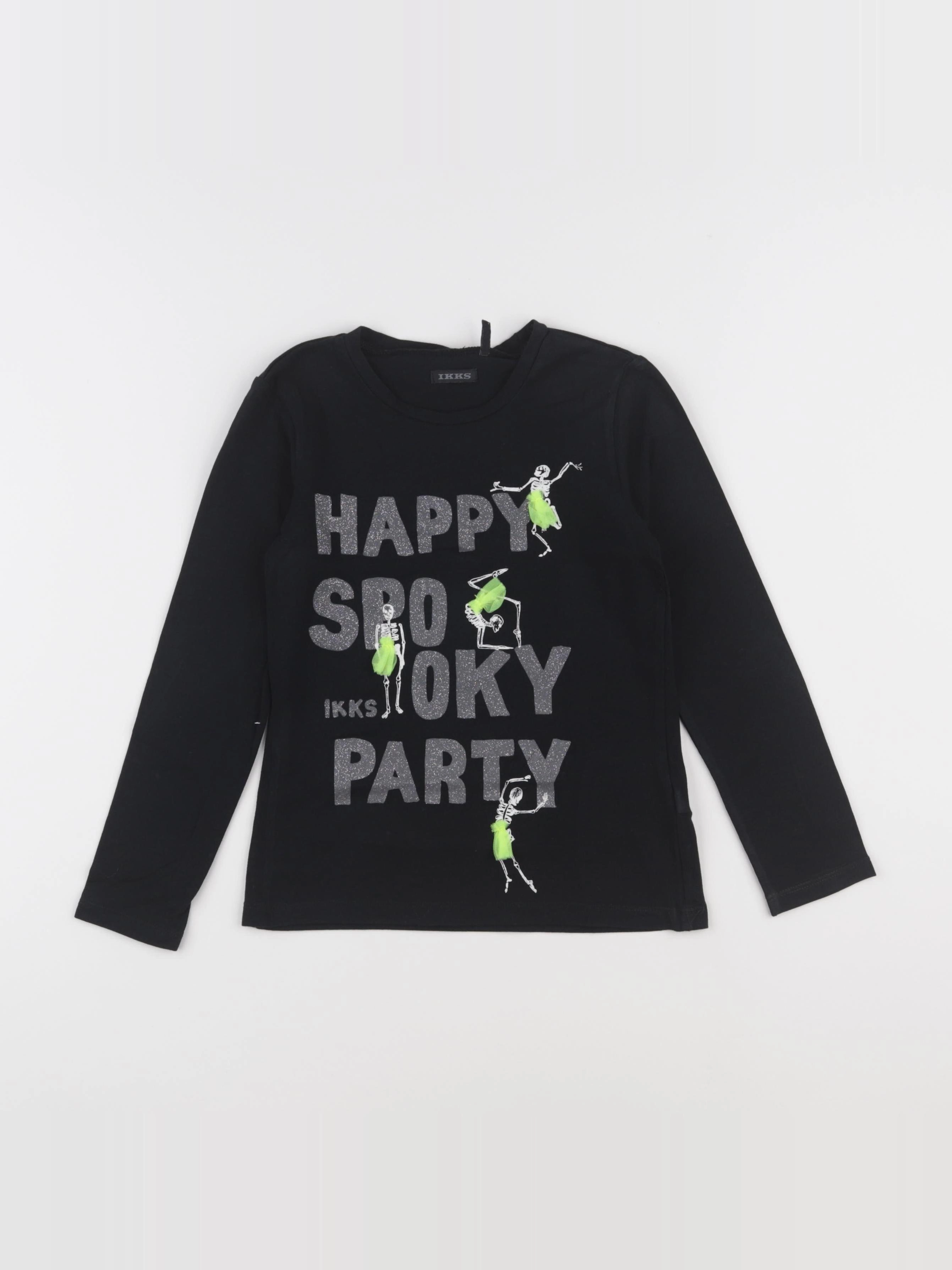 IKKS - tee-shirt argent, noir - 6 ans