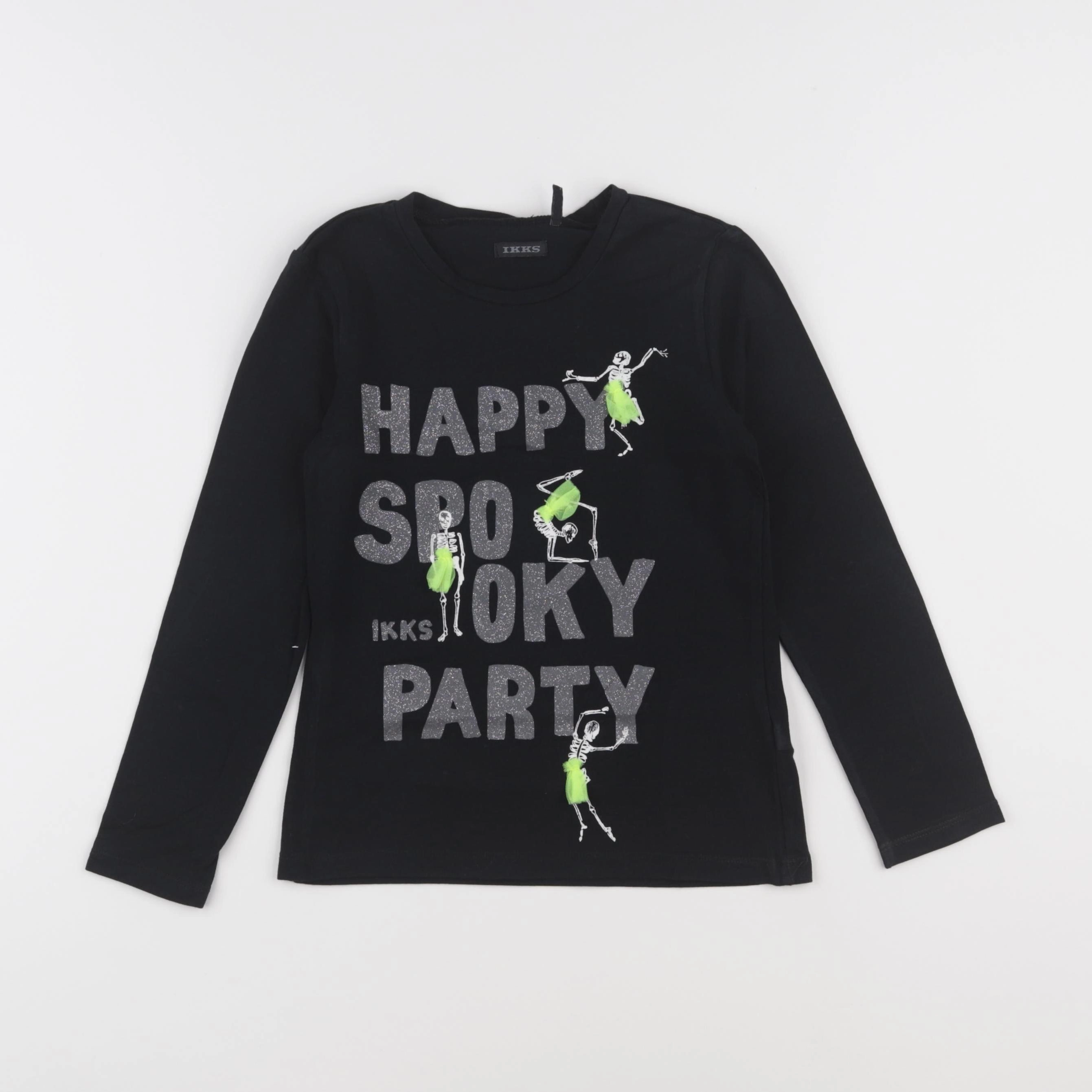 IKKS - tee-shirt argent, noir - 6 ans