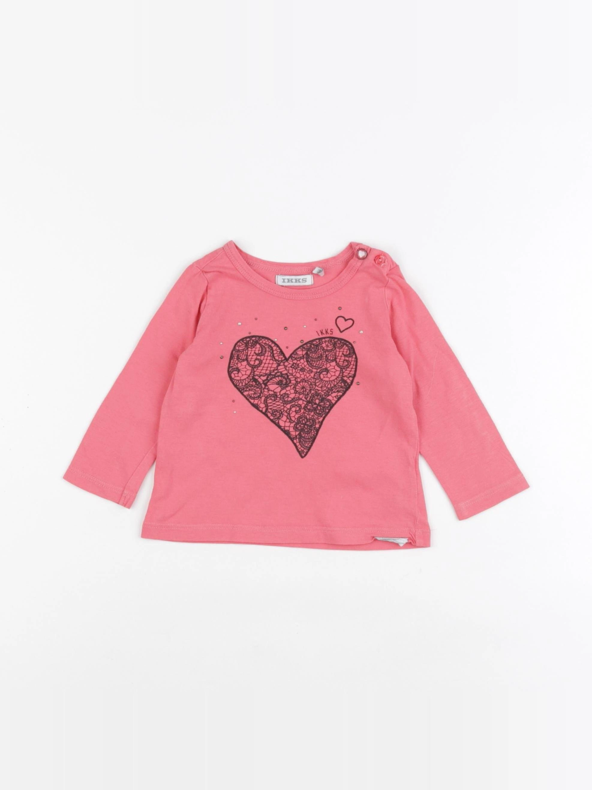 IKKS - tee-shirt rose - 6 mois
