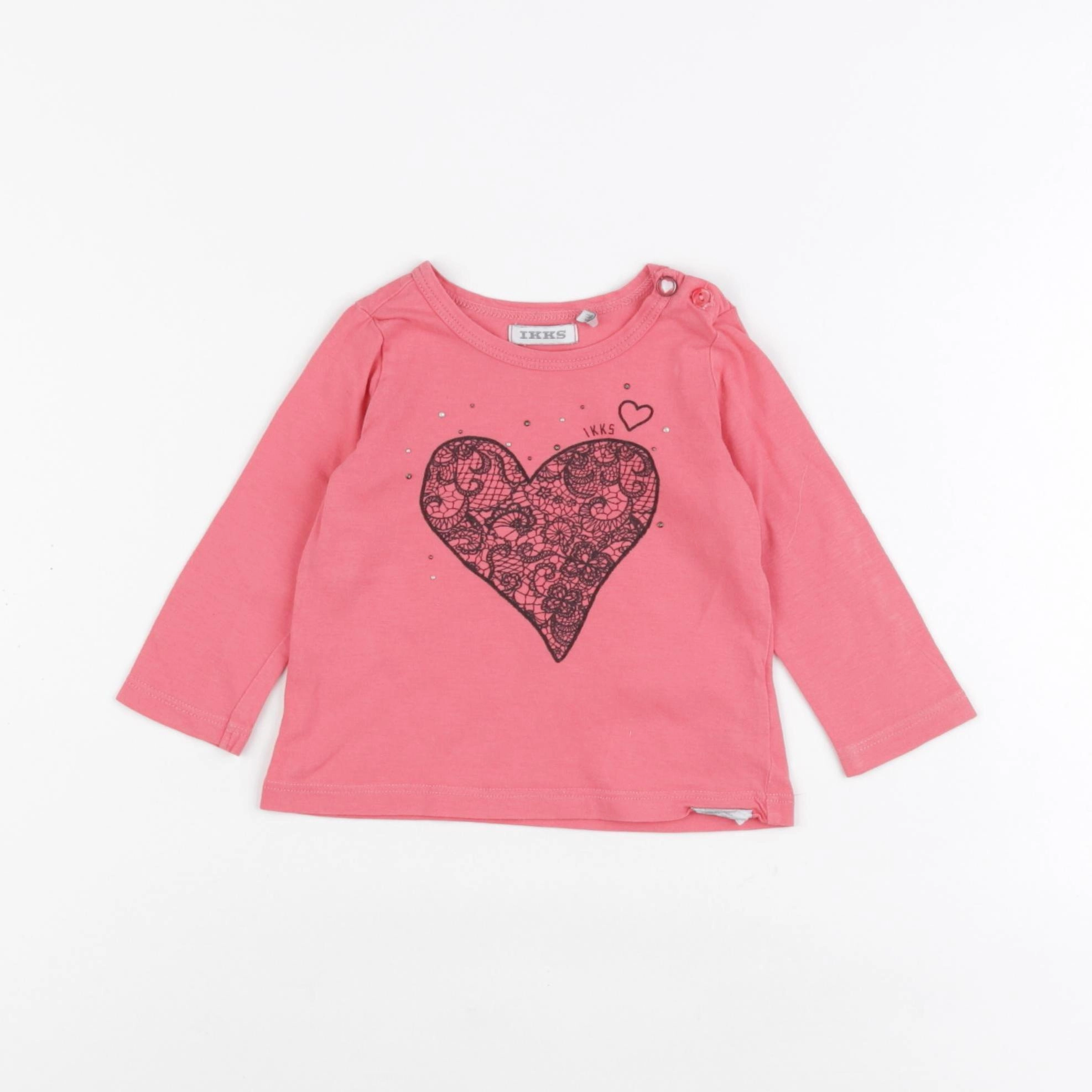 IKKS - tee-shirt rose - 6 mois