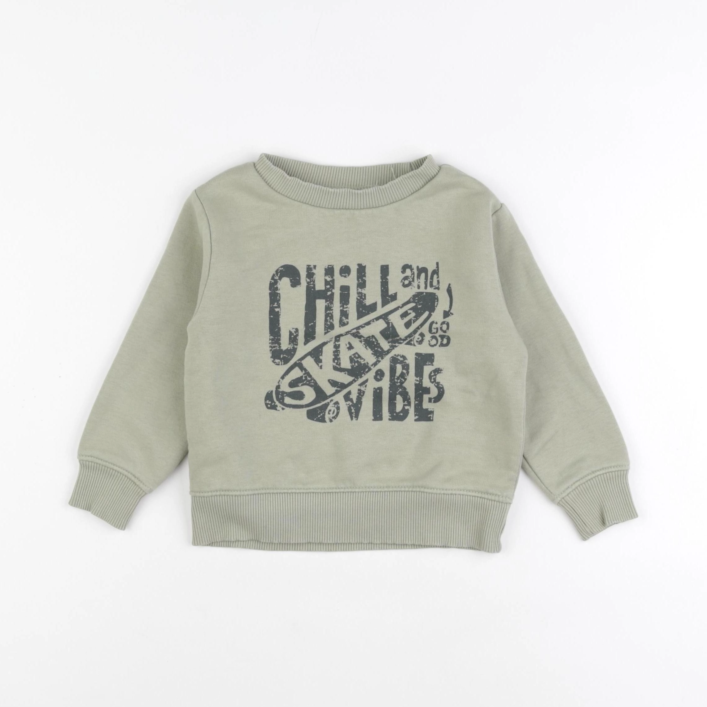 Vertbaudet - sweat vert - 3 ans
