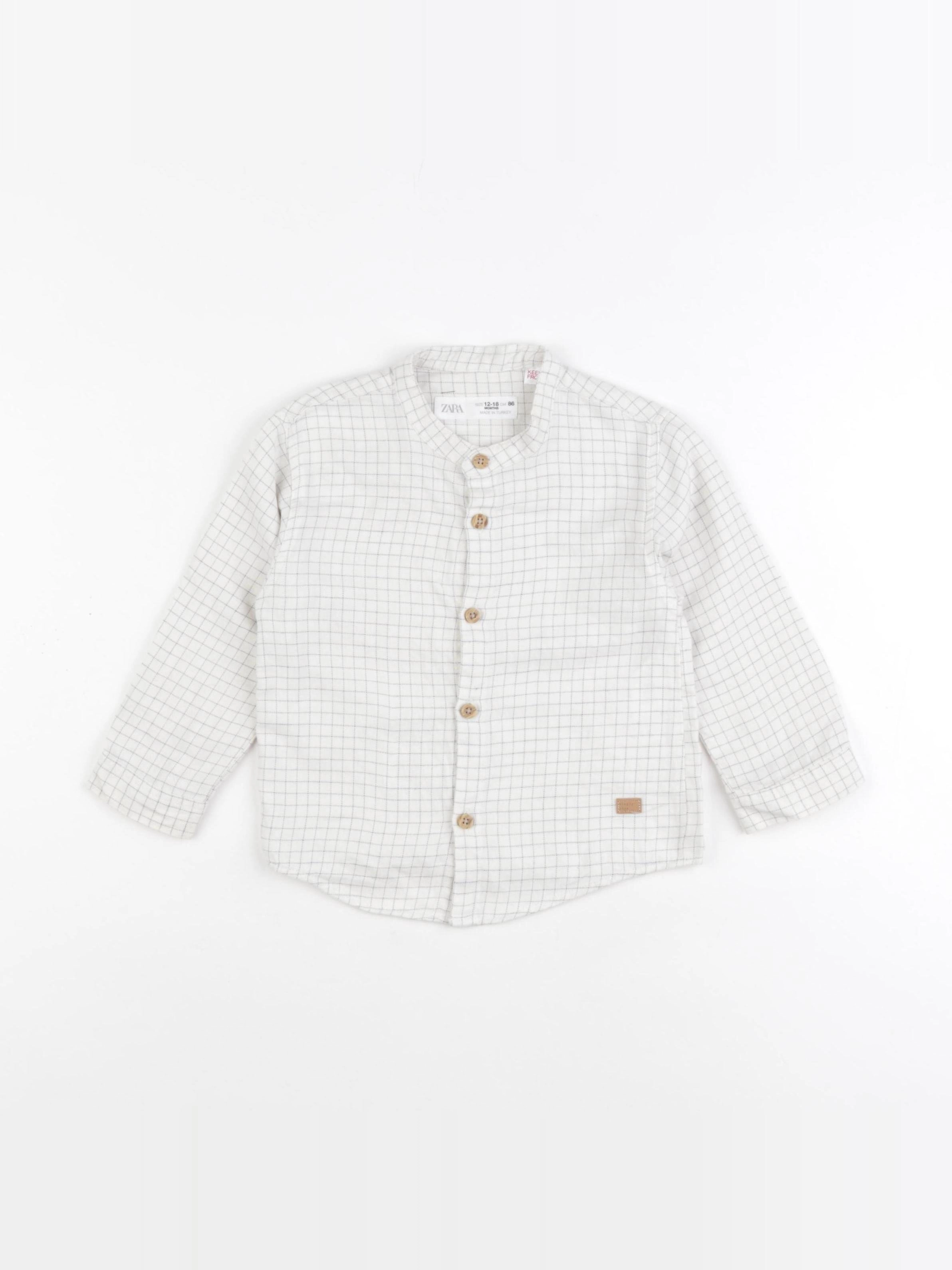 Zara - chemise blanc - 12/18 mois