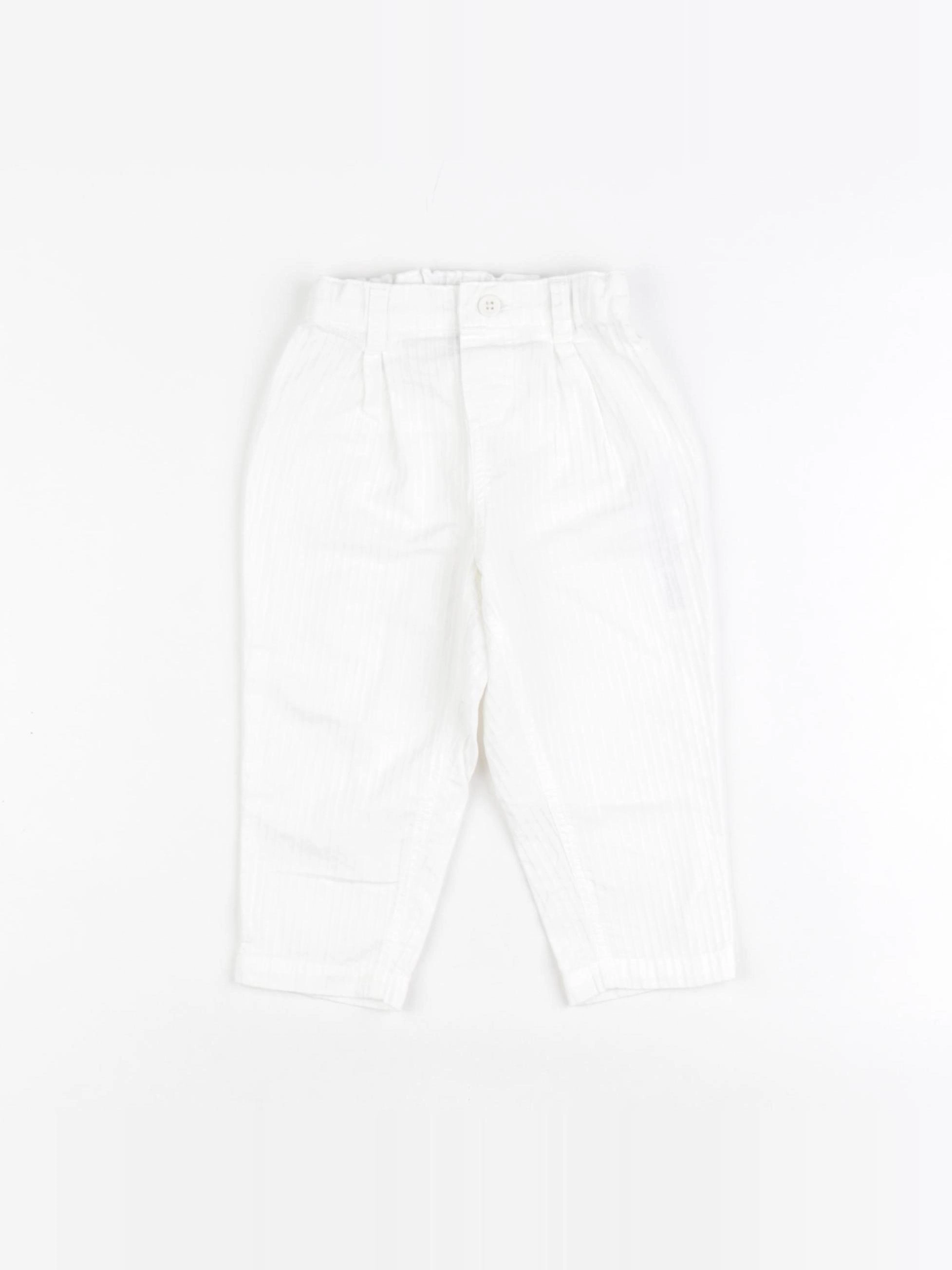 Petit Bateau - pantalon blanc - 18 mois