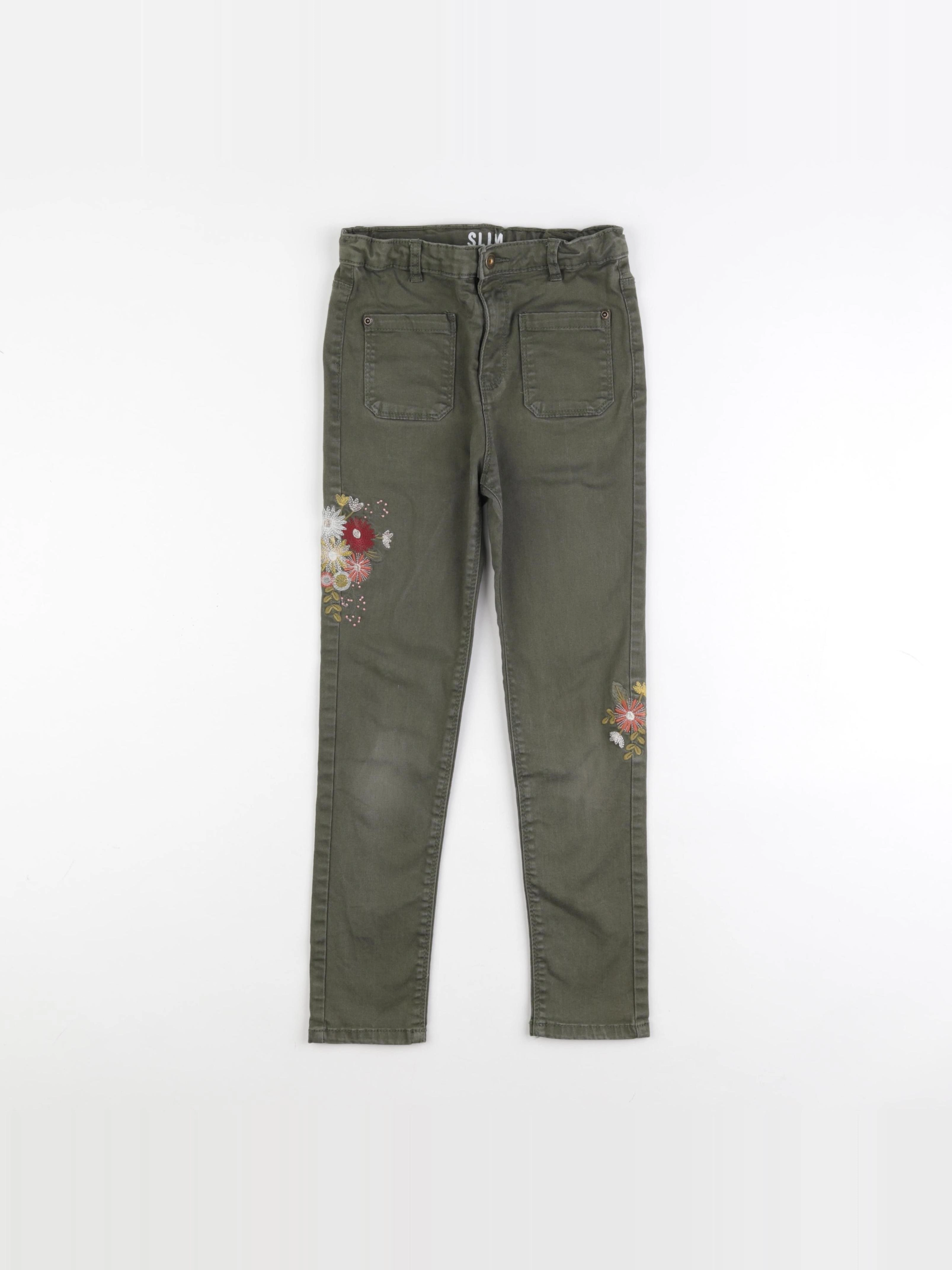 Vertbaudet - pantalon vert - 8 ans
