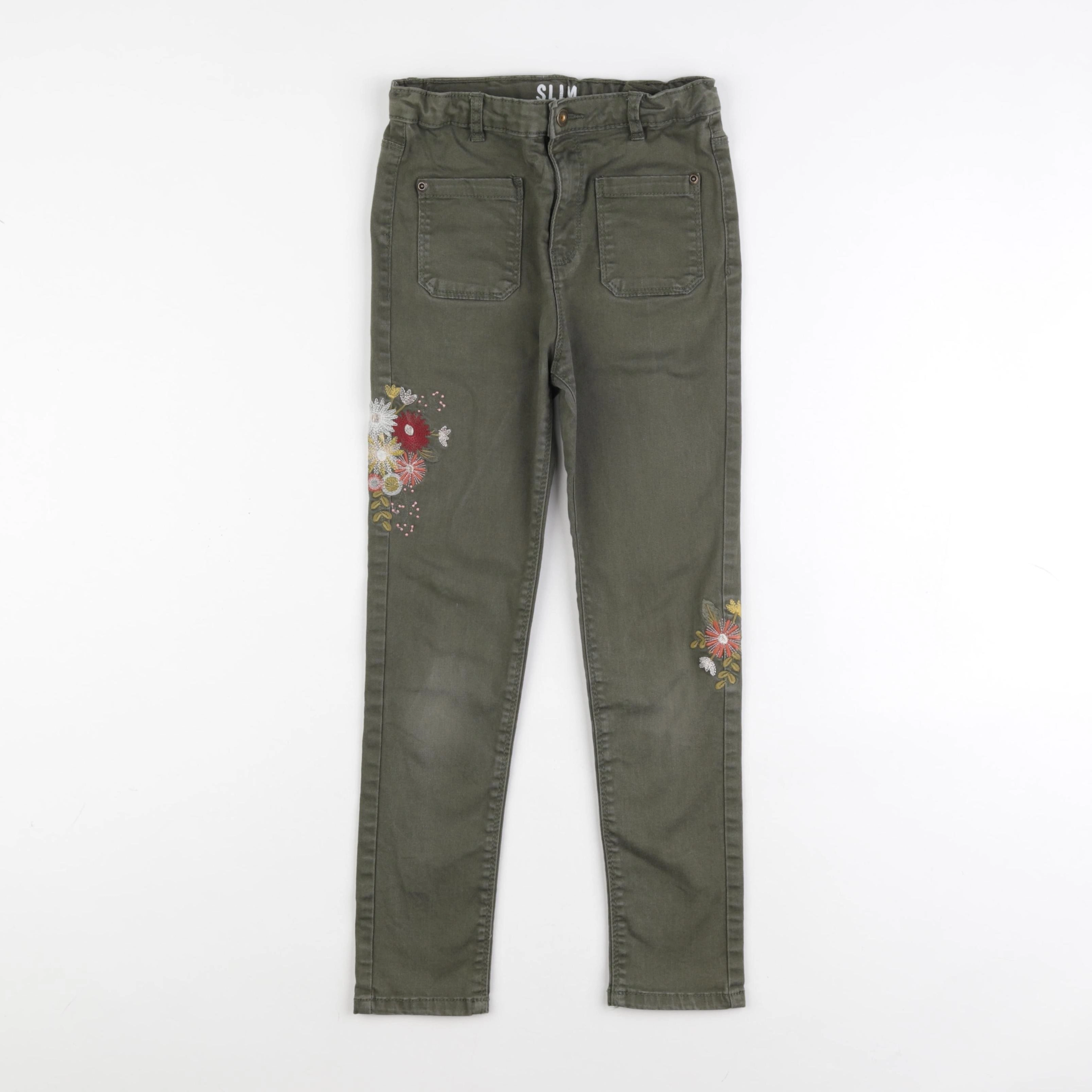 Vertbaudet - pantalon vert - 8 ans