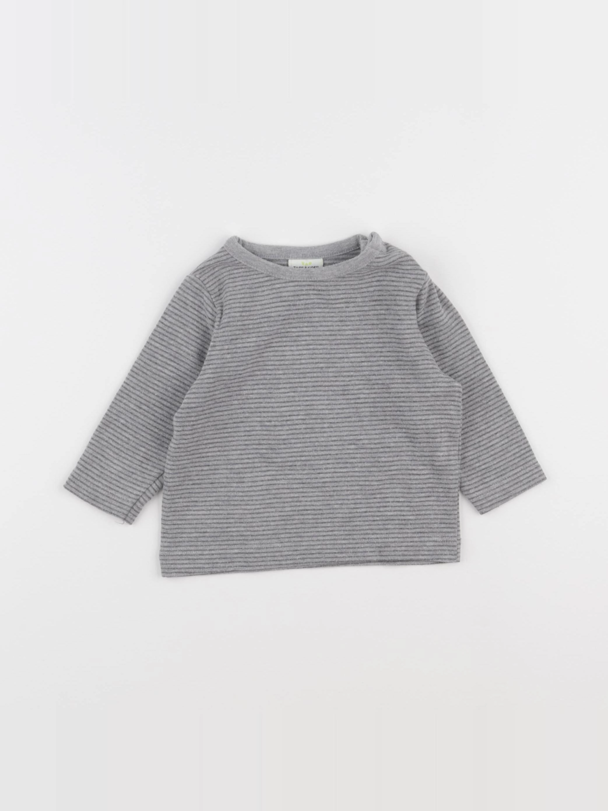 Tape à l'oeil - tee-shirt gris - 6 mois