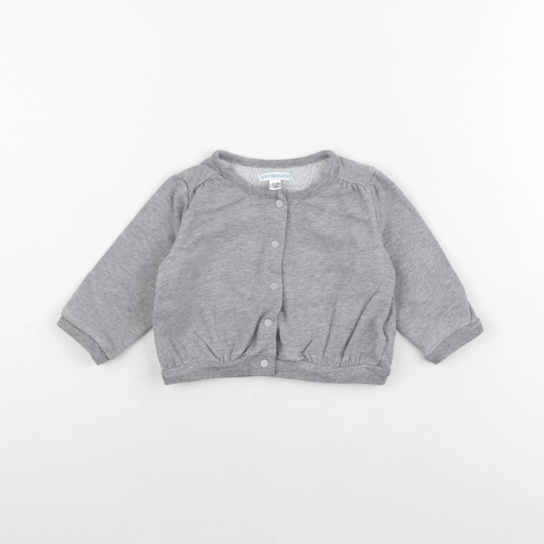 Vertbaudet - sweat gris - 18 mois