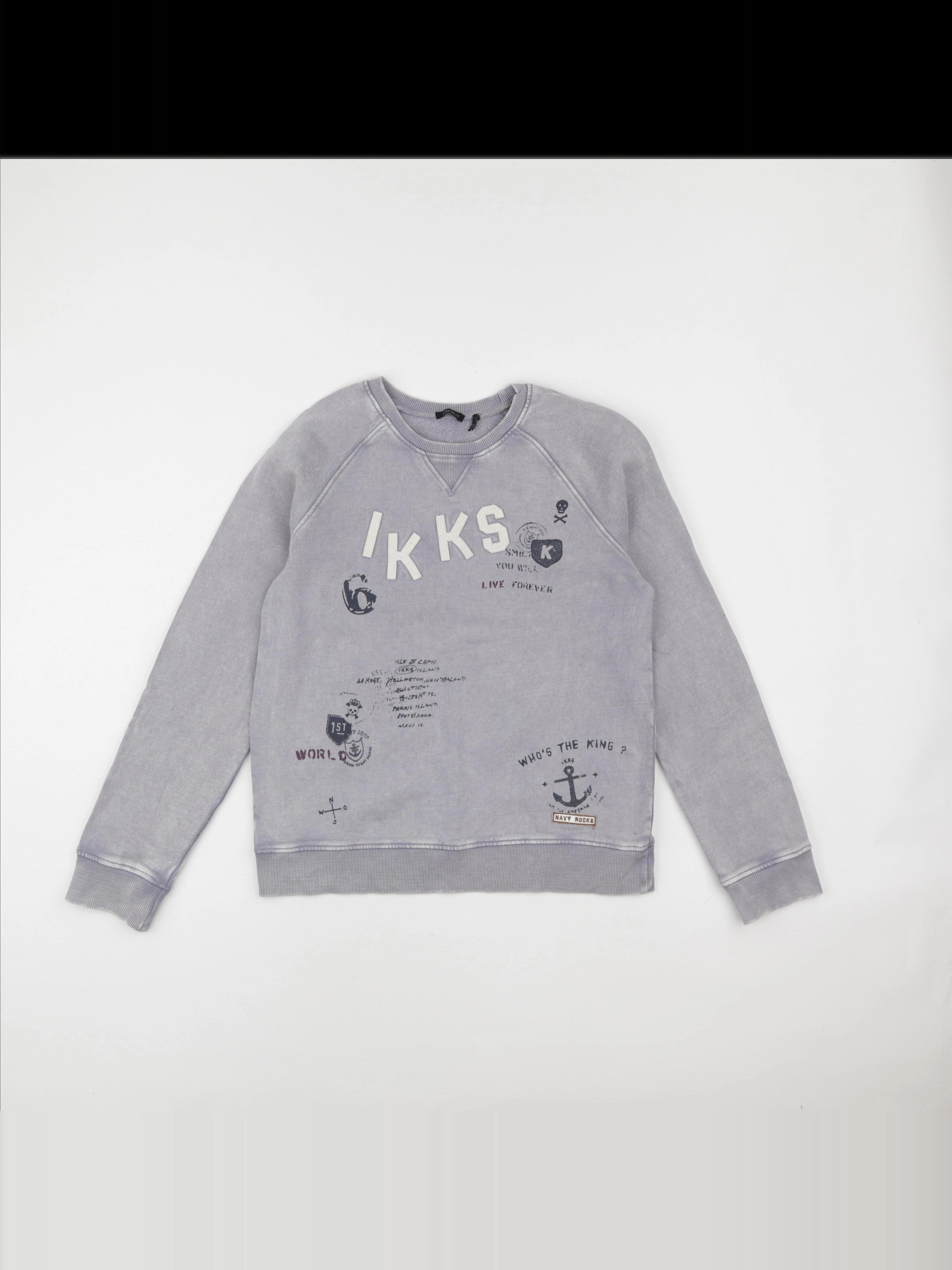 IKKS - sweat gris - 12 ans