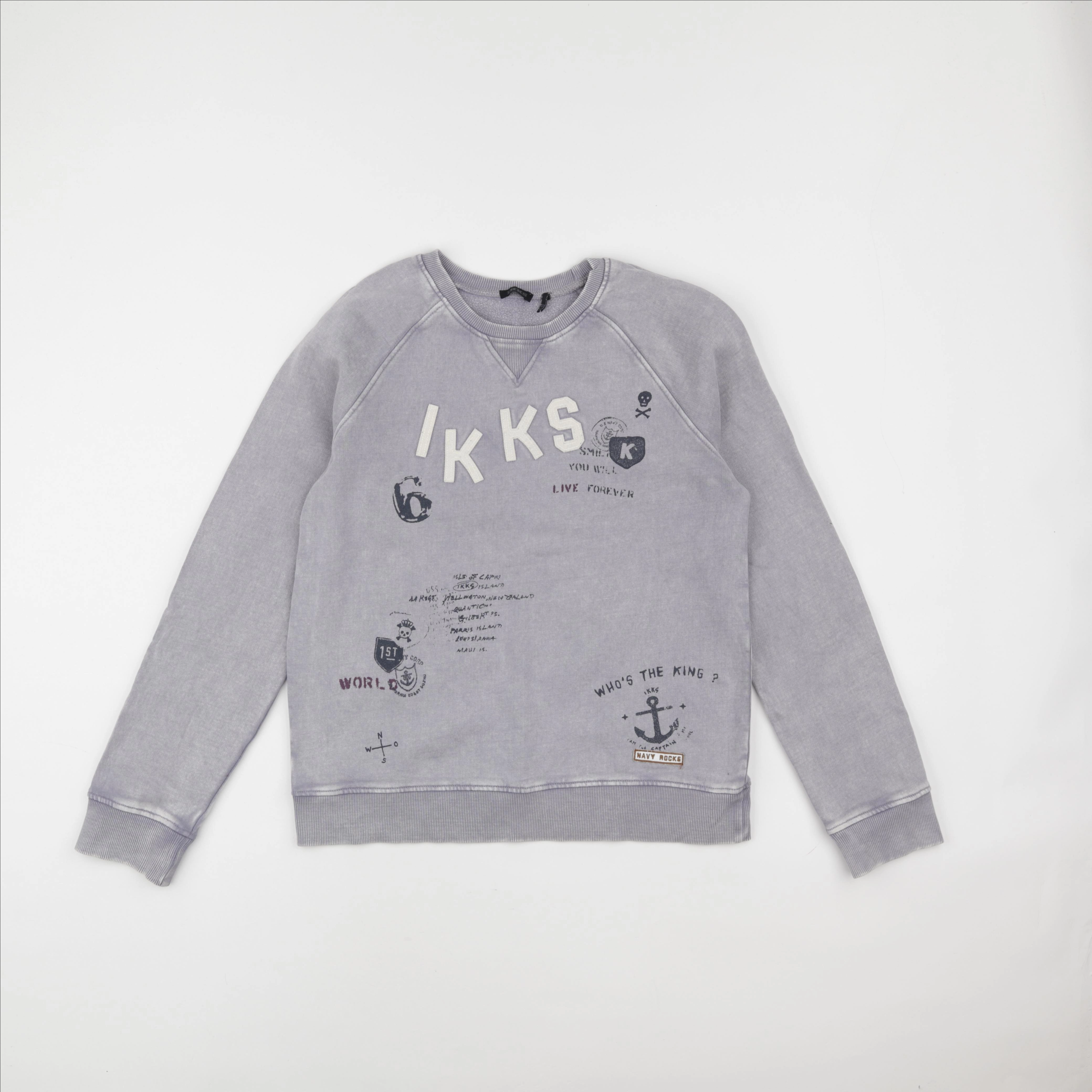IKKS - sweat gris - 12 ans