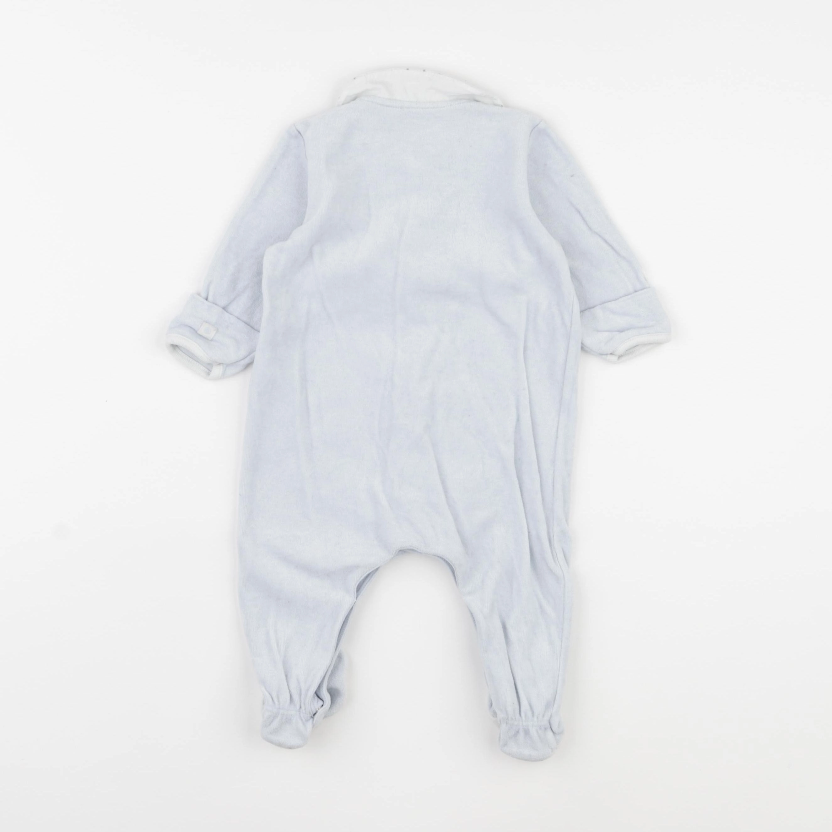 Petit Bateau - pyjama velours bleu - 6 mois