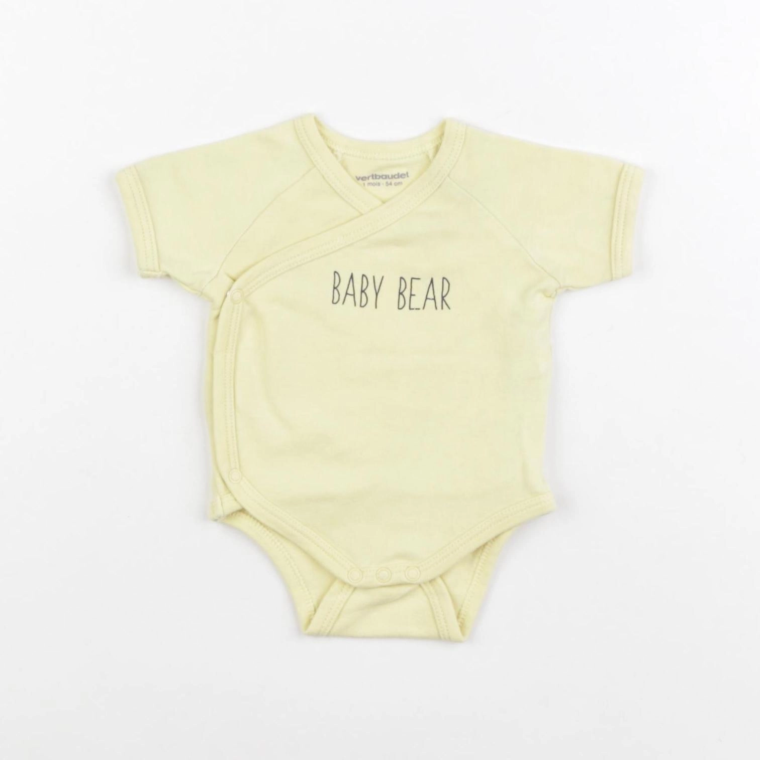 Vertbaudet - body jaune - 1 mois