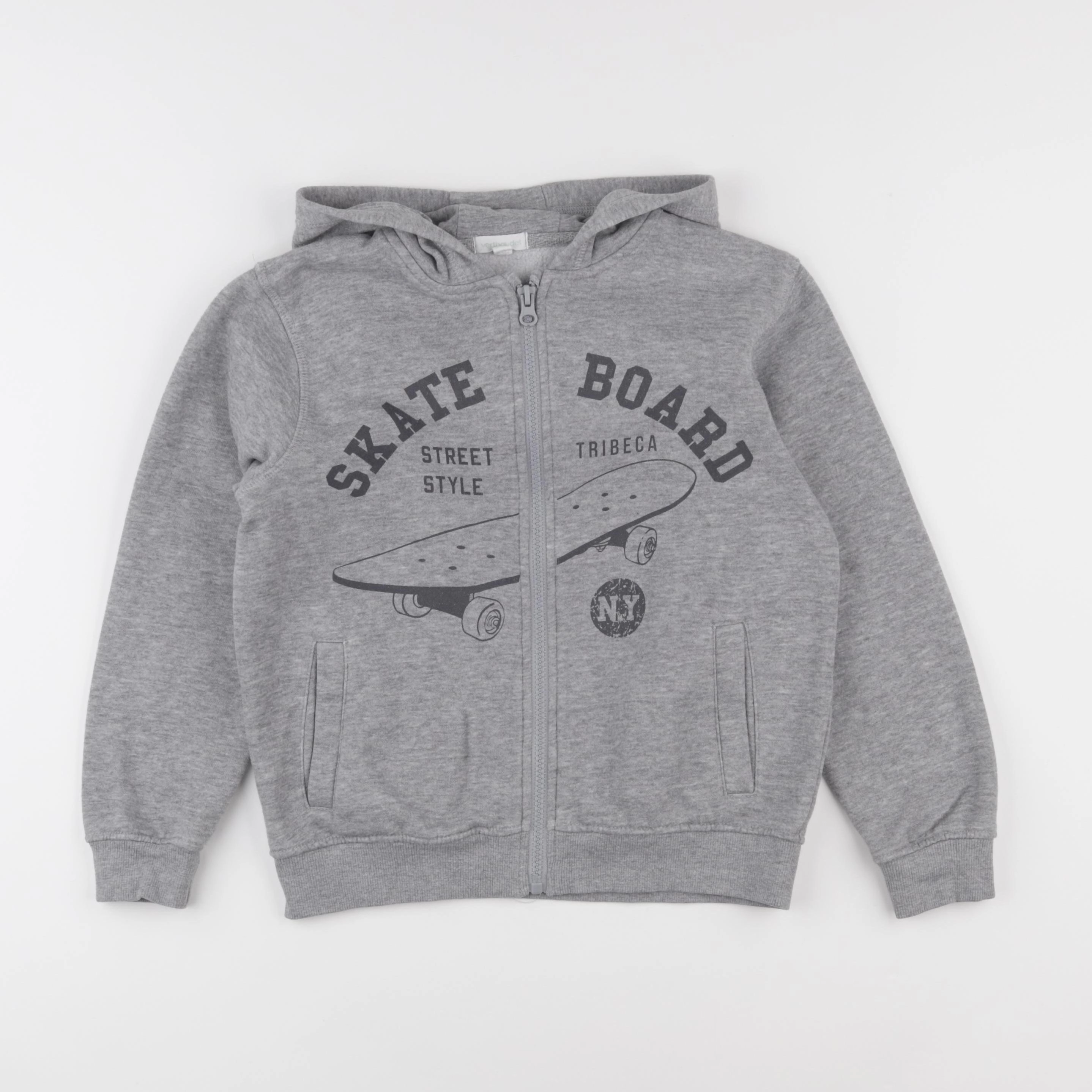 Vertbaudet - sweat gris - 10 ans