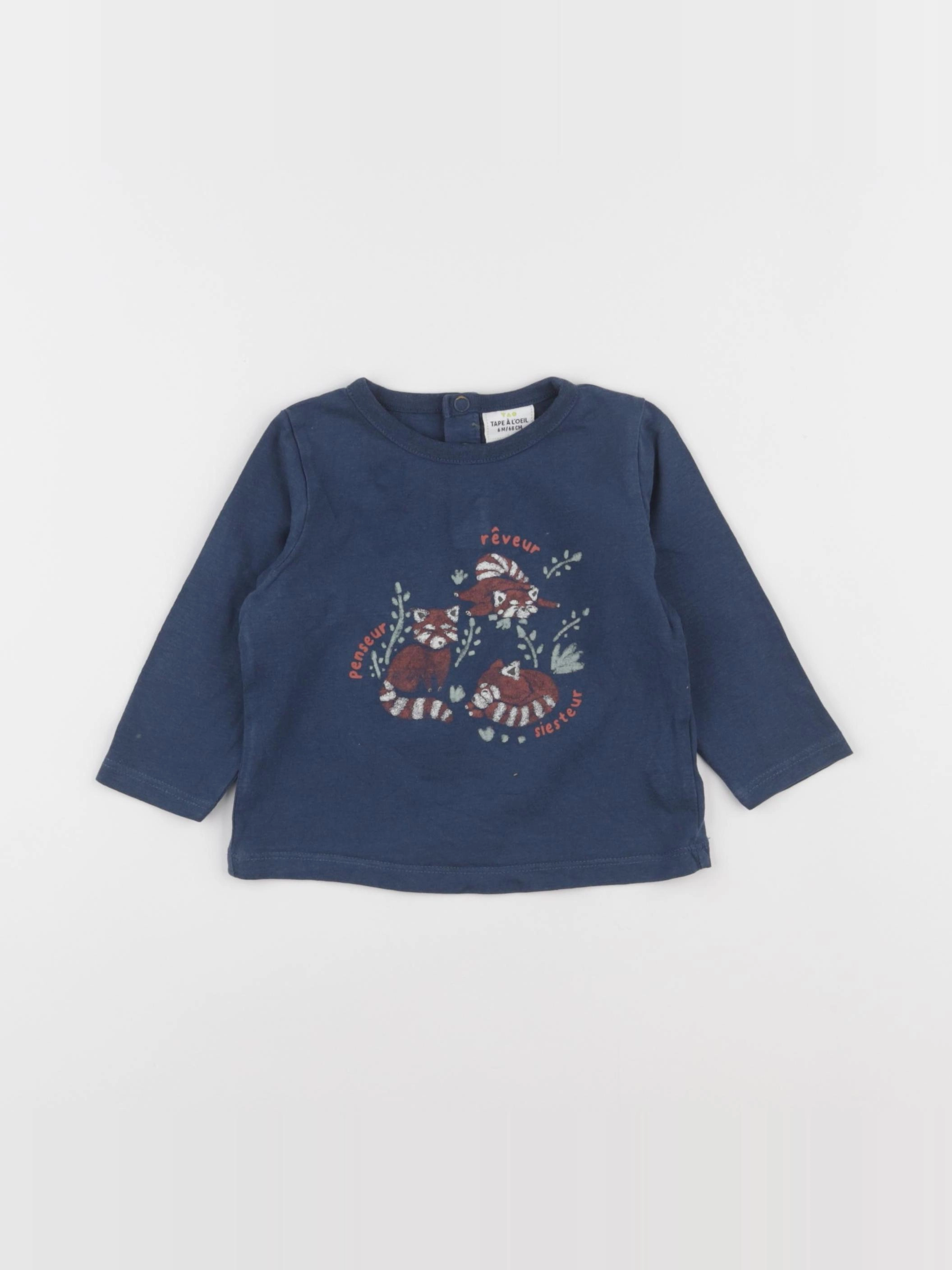 Tape à l'oeil - tee-shirt bleu - 6 mois