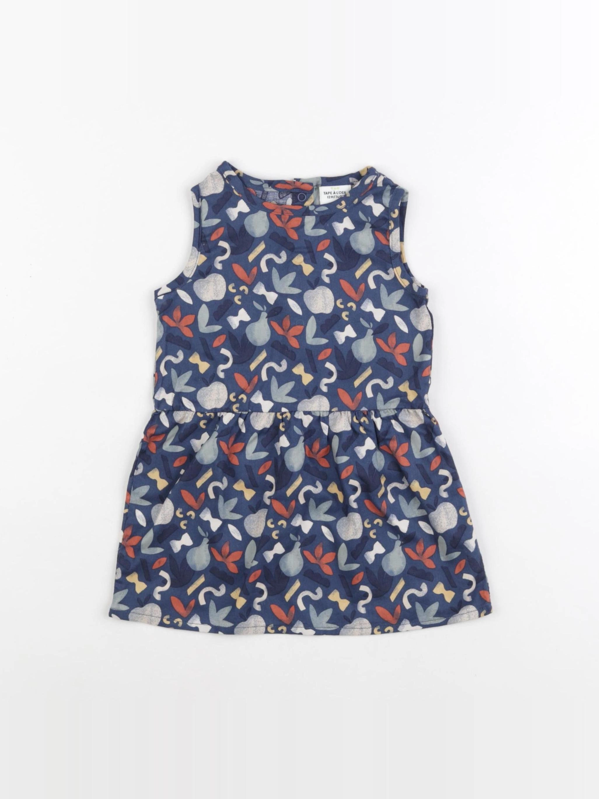 Tape à l'oeil - robe bleu - 12 mois