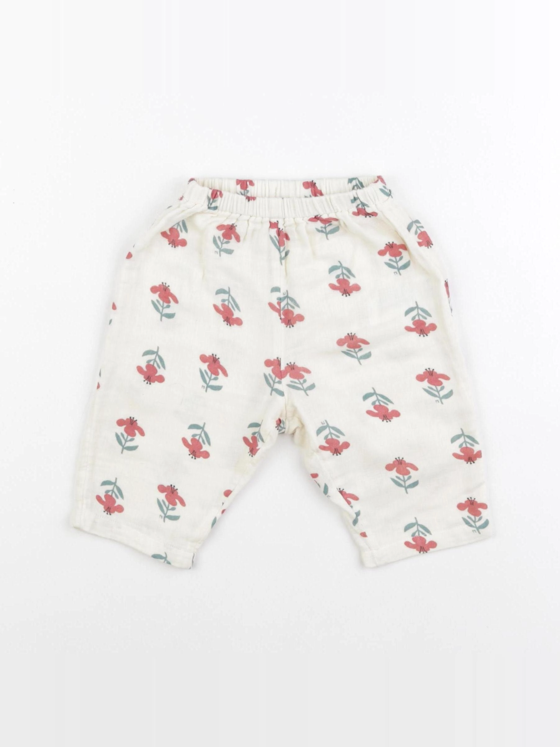 Petit Bateau - pantalon beige, rose - 6 mois