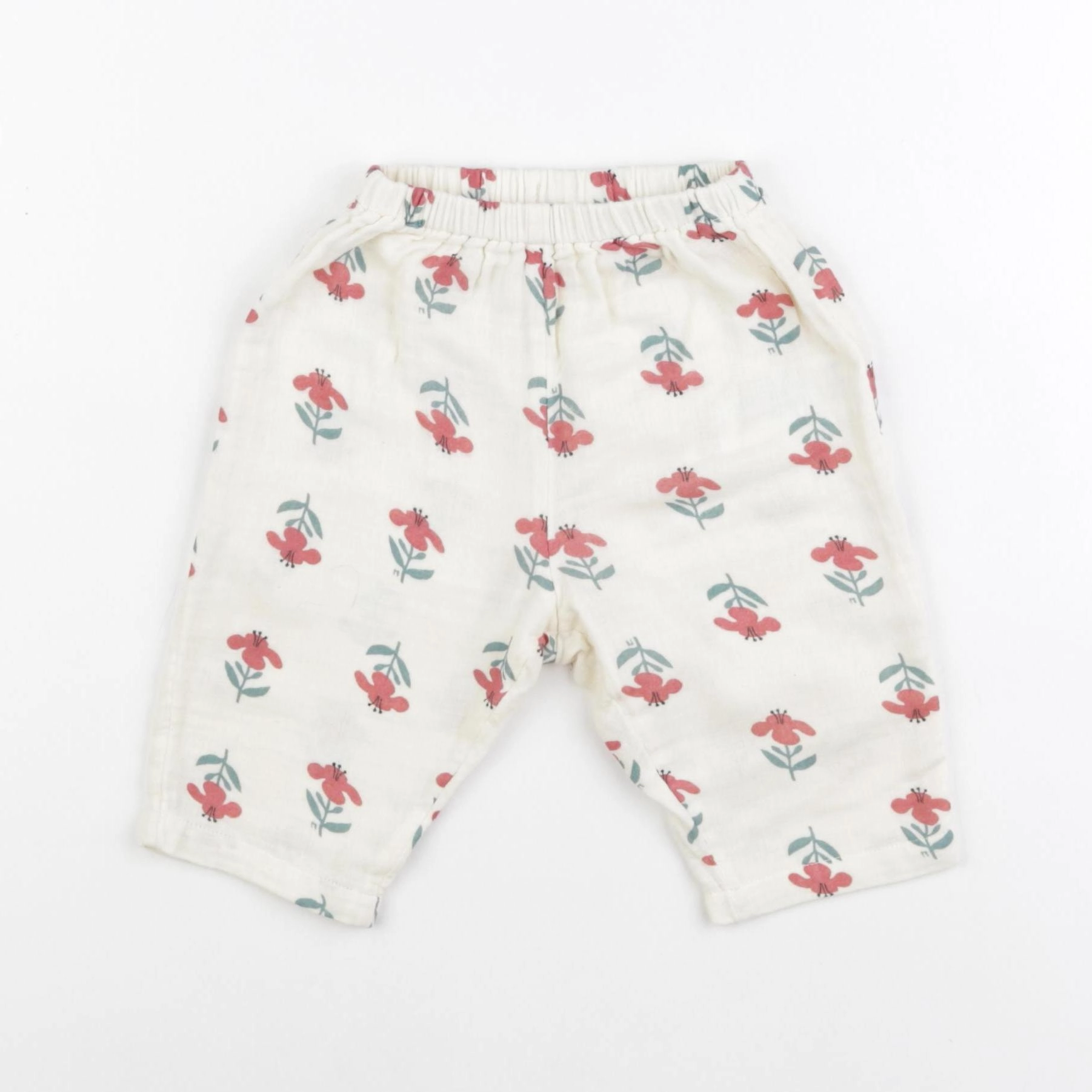 Petit Bateau - pantalon beige, rose - 6 mois