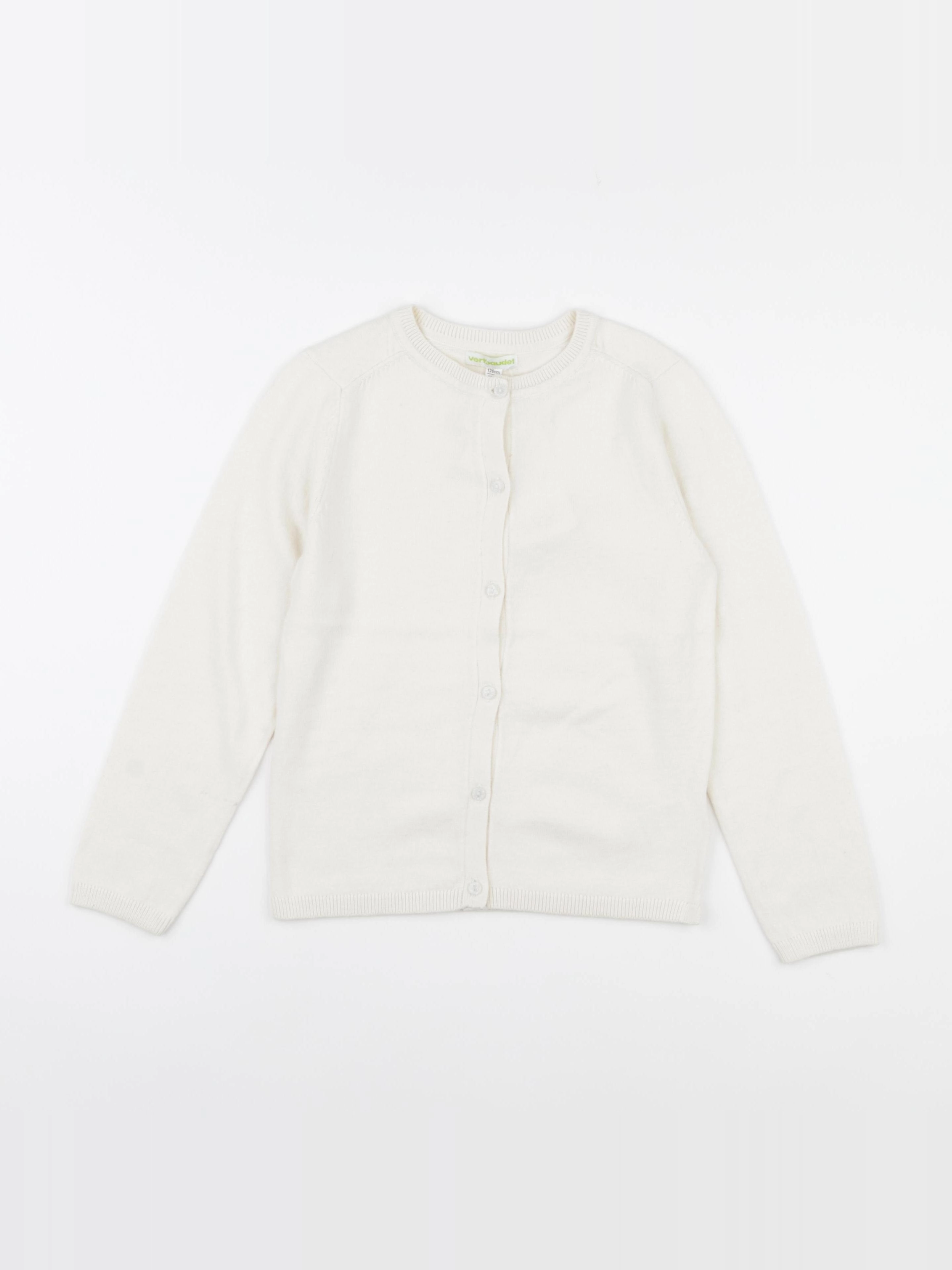 Vertbaudet - gilet beige - 8 ans
