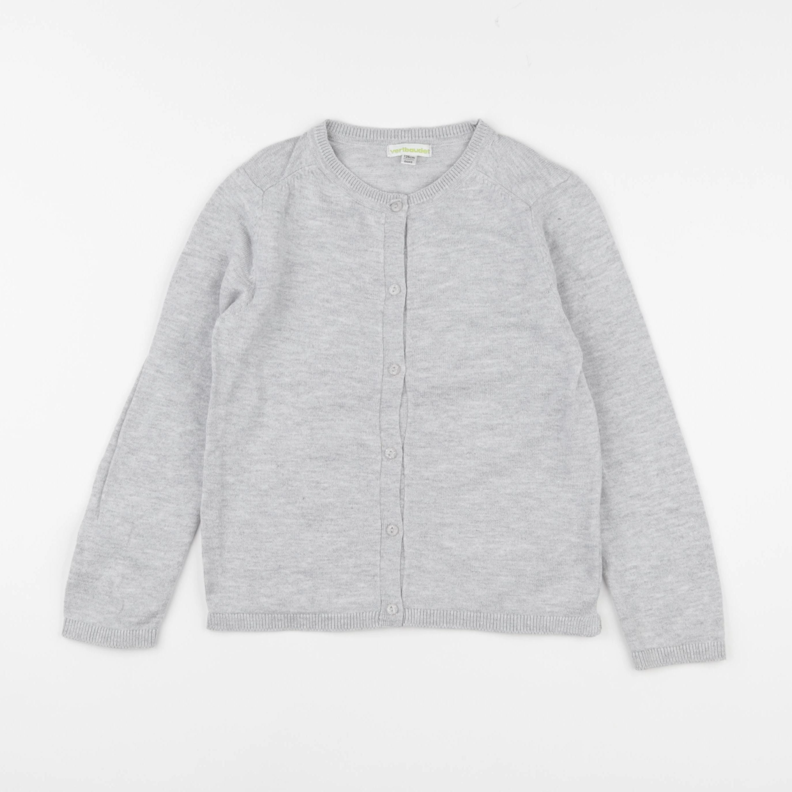 Vertbaudet - gilet gris - 8 ans