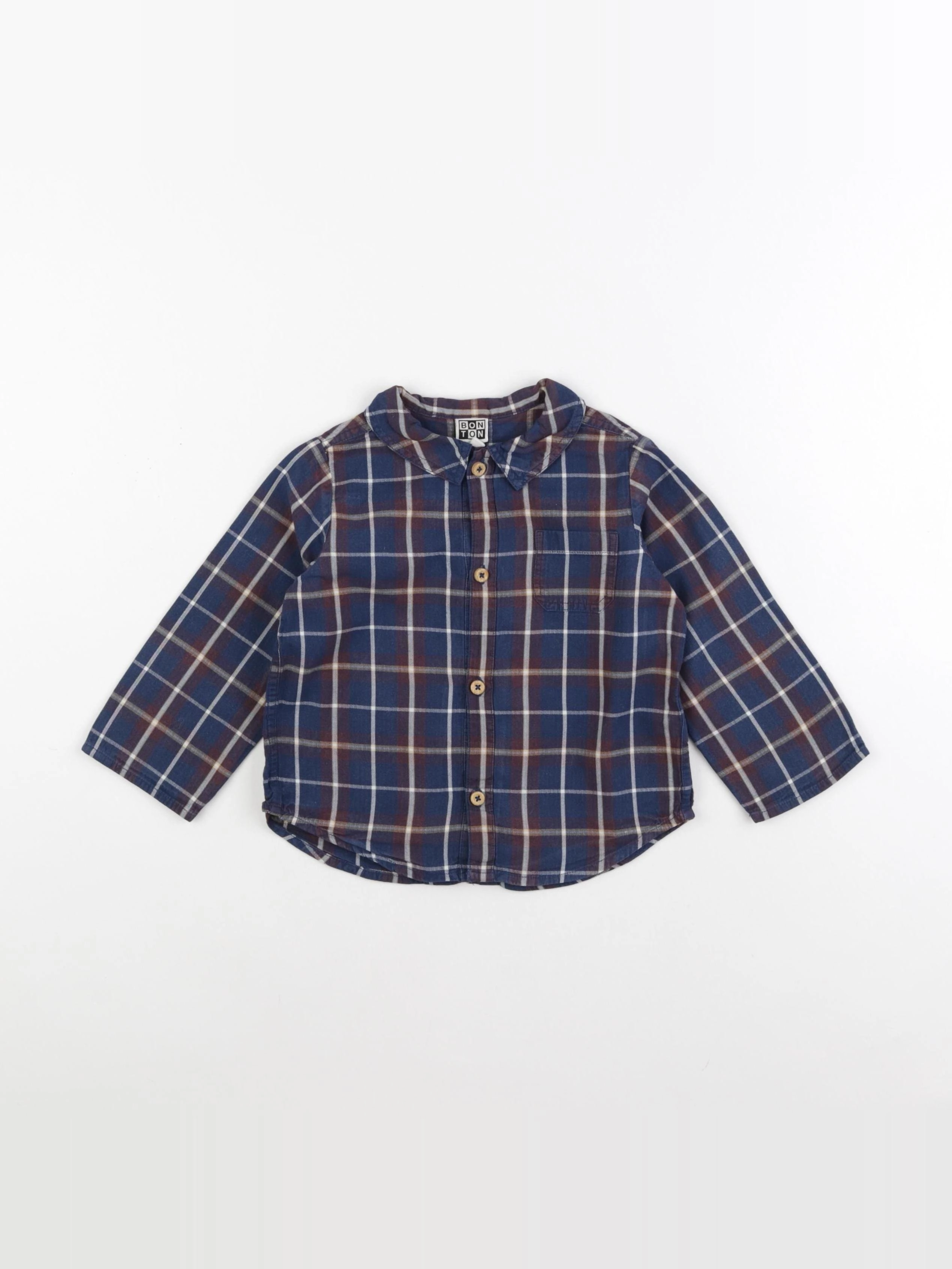 Bonton - chemise bleu - 3 ans