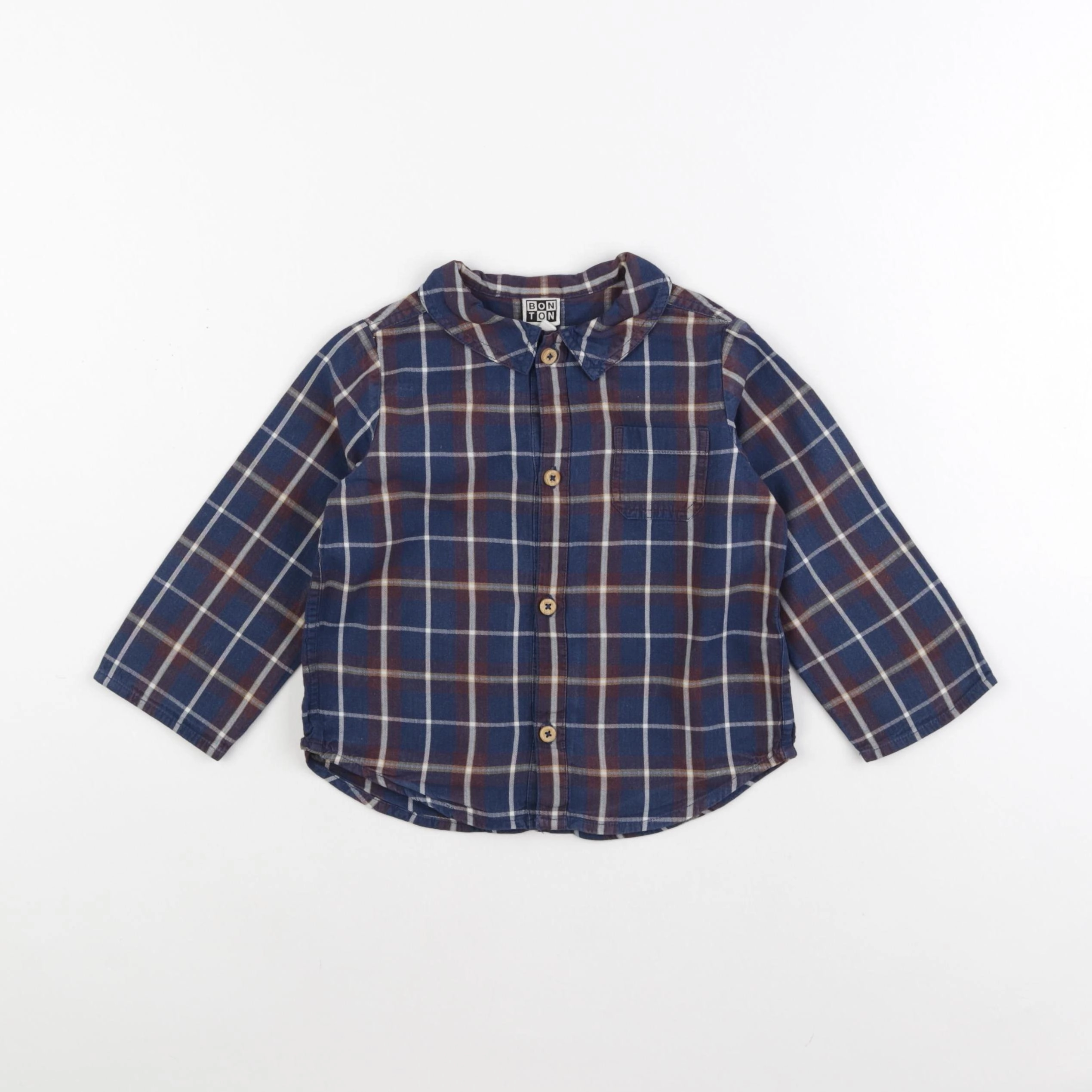 Bonton - chemise bleu - 3 ans