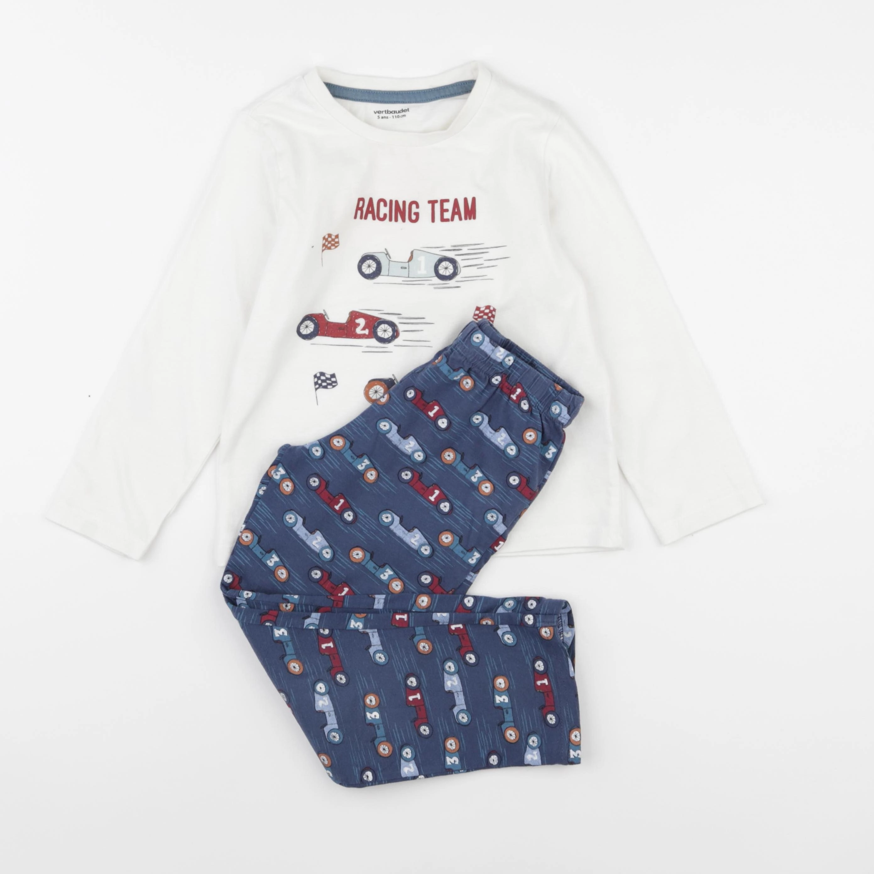 Vertbaudet - pyjama coton blanc - 5 ans