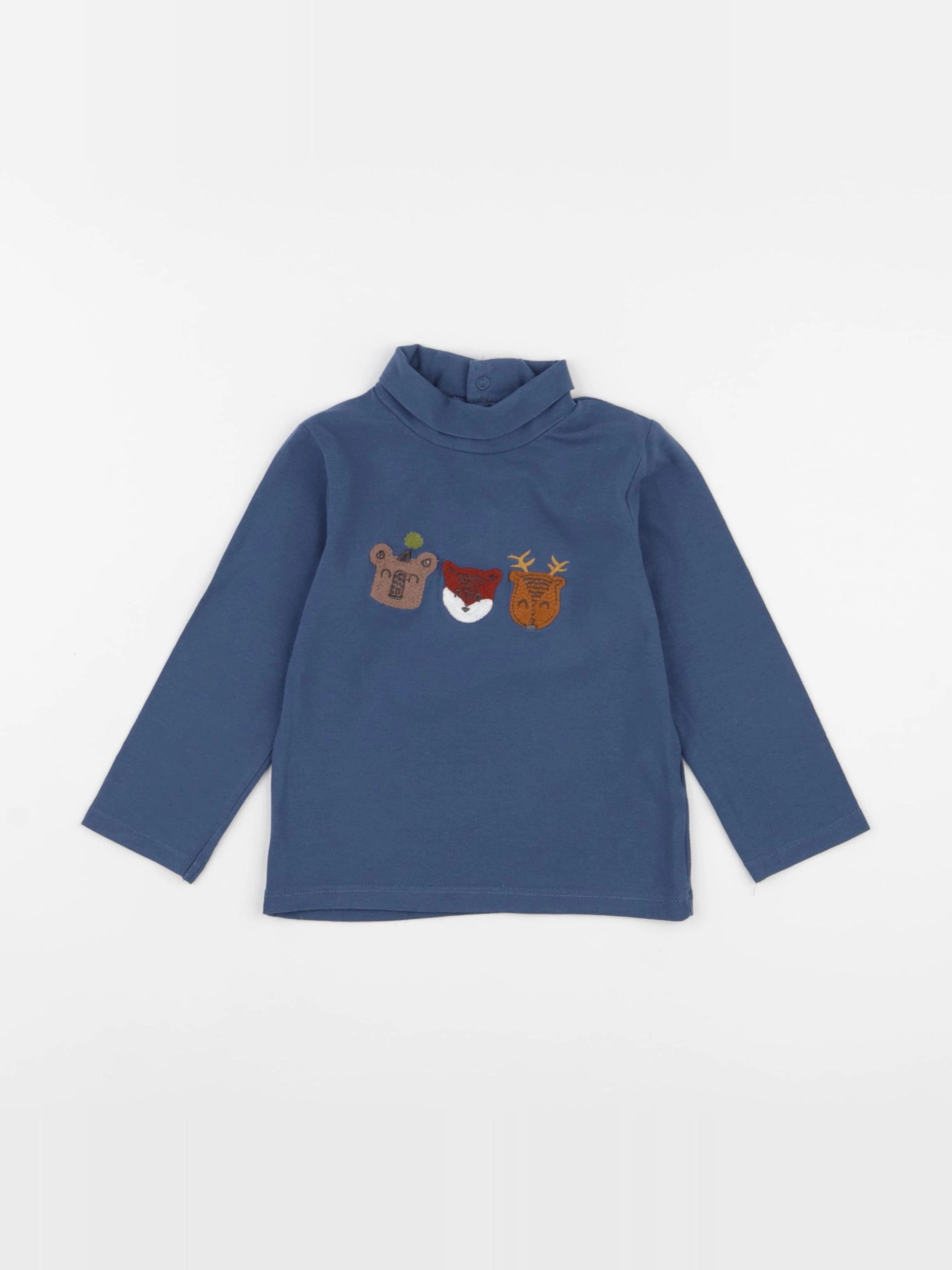 Vertbaudet - sous-pull bleu - 24 mois