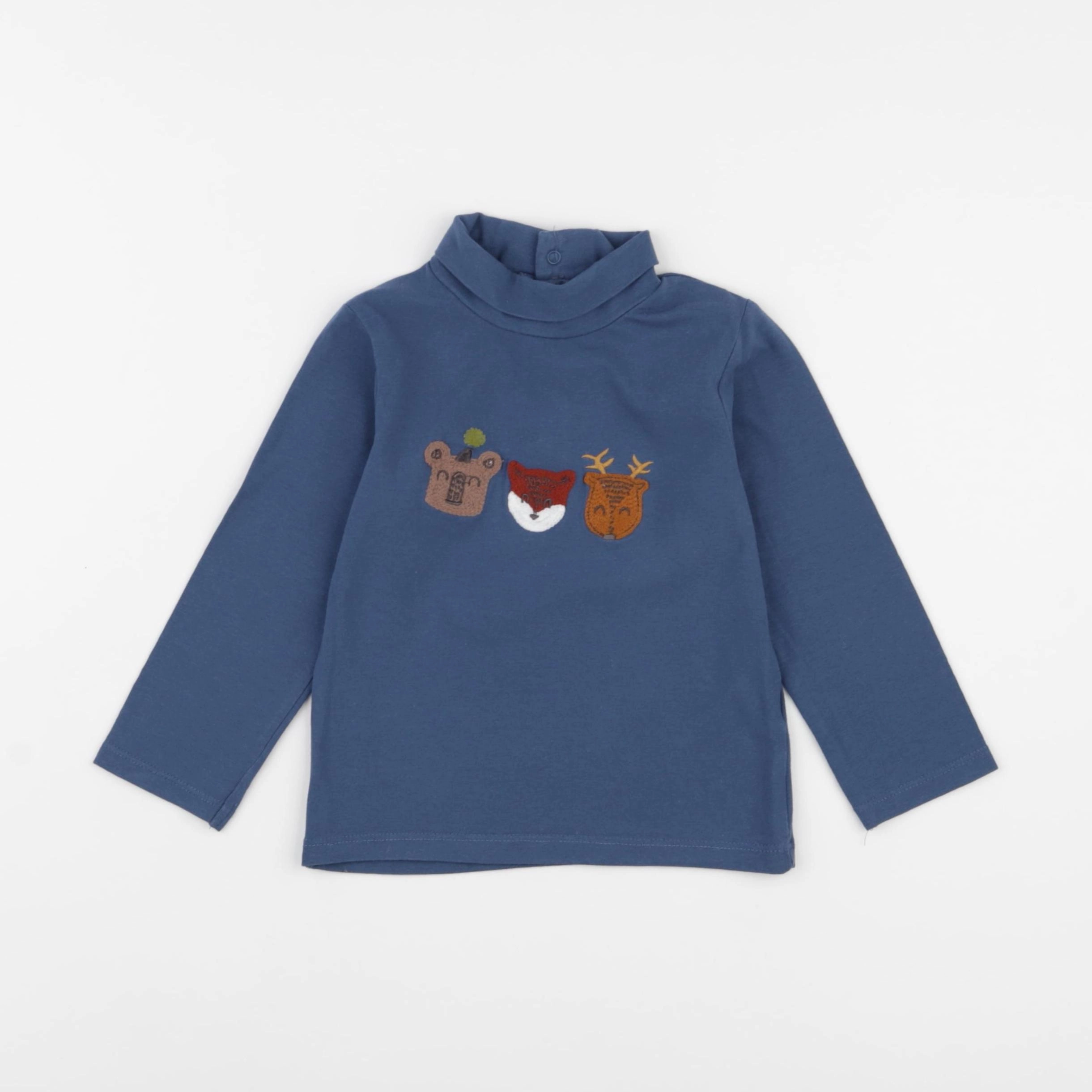 Vertbaudet - sous-pull bleu - 24 mois