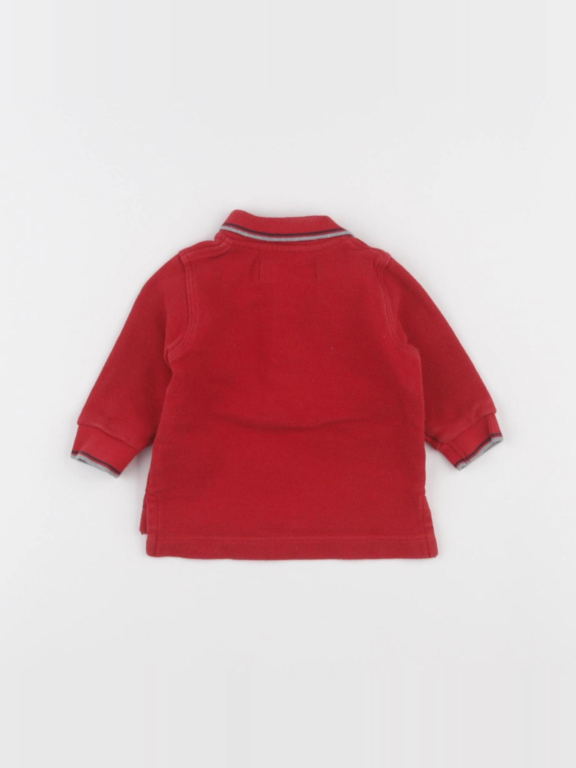 Petit Bateau - polo rouge - 3 mois