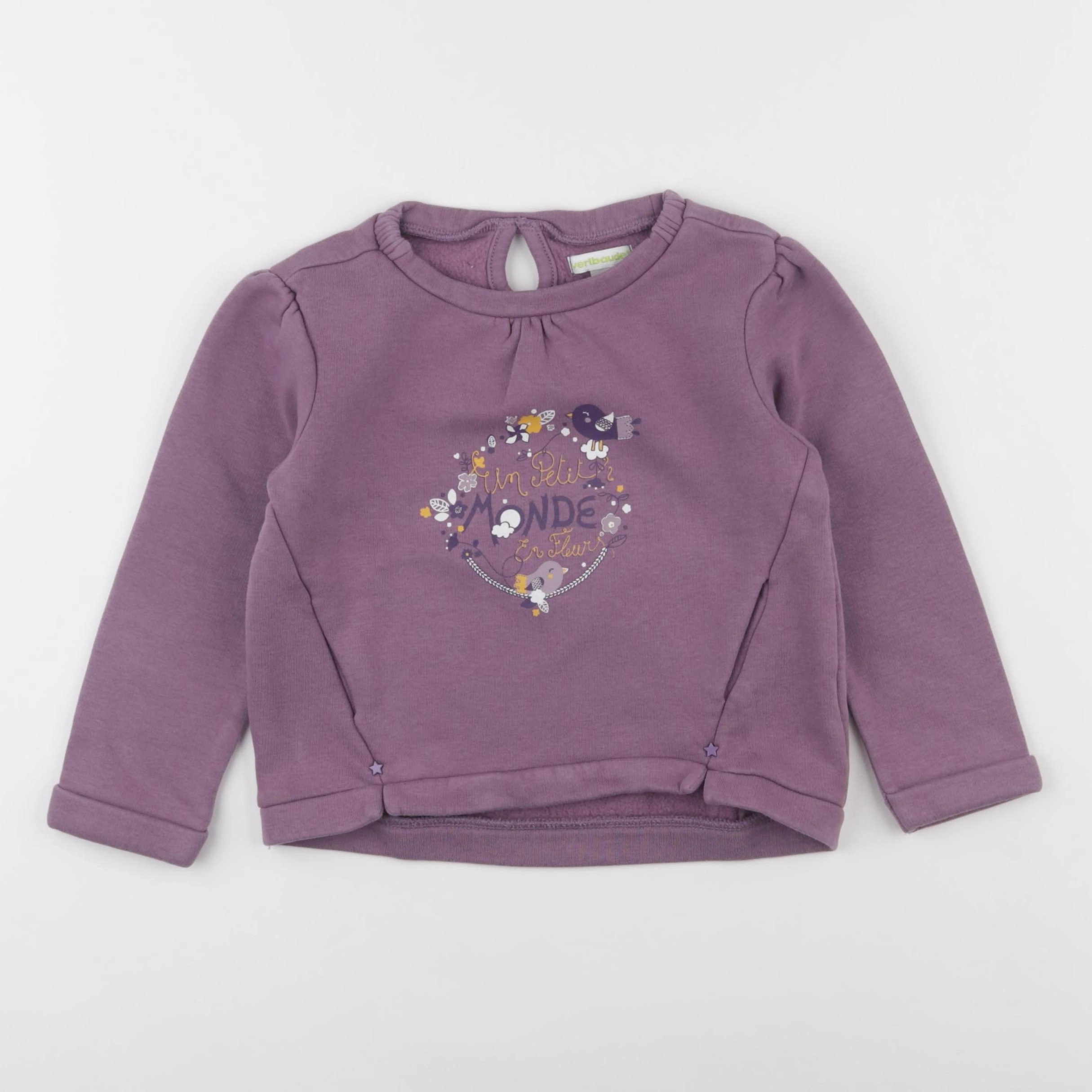 Vertbaudet - sweat violet - 4 ans
