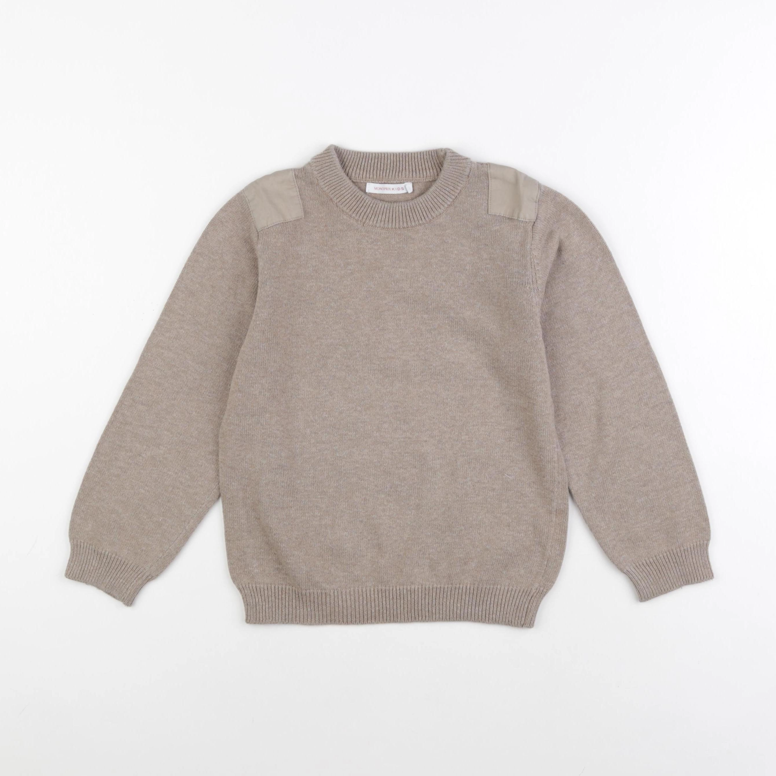 Monoprix - pull marron - 6 ans