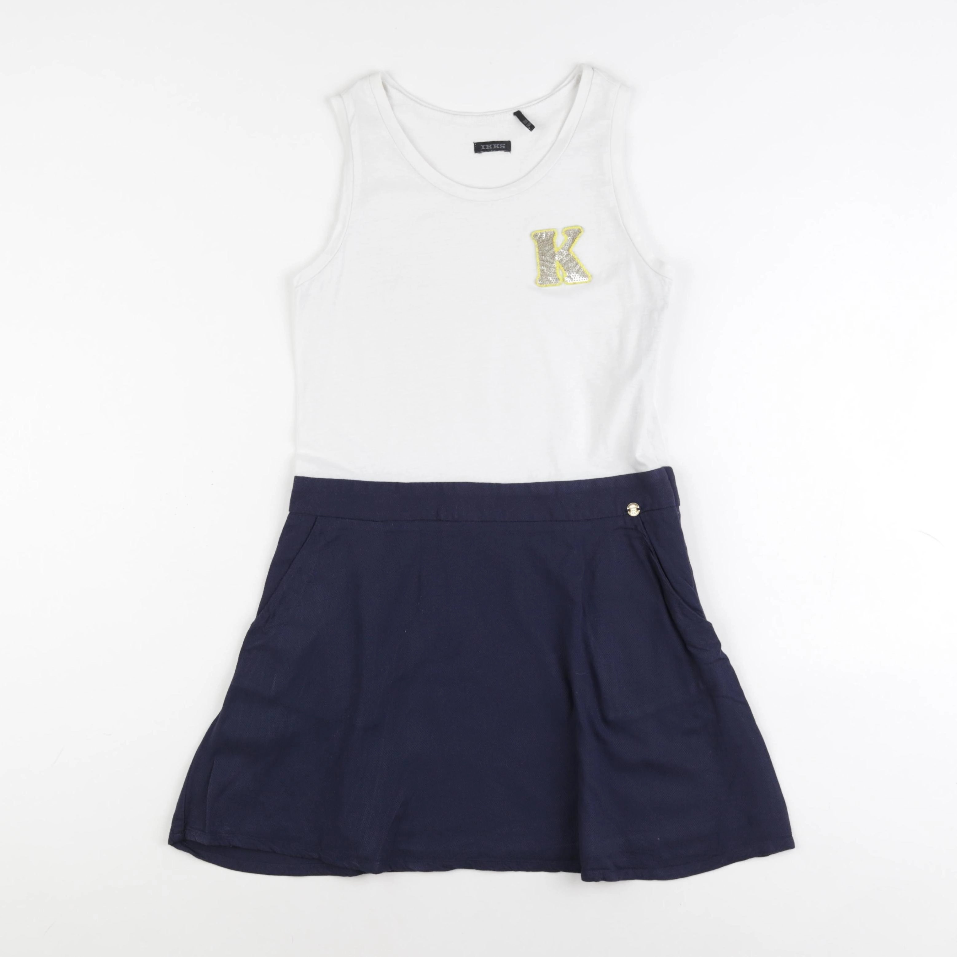 IKKS - robe bleu, blanc - 10 ans