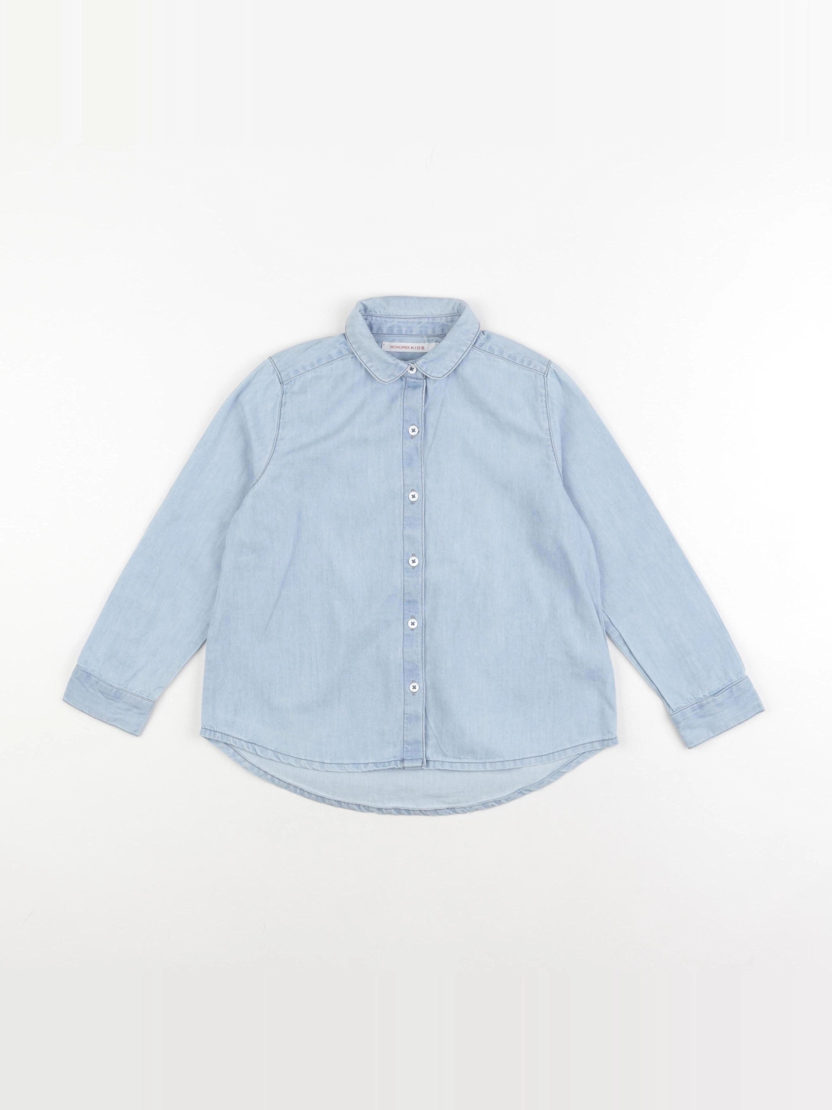 Monoprix - chemise bleu - 4 ans