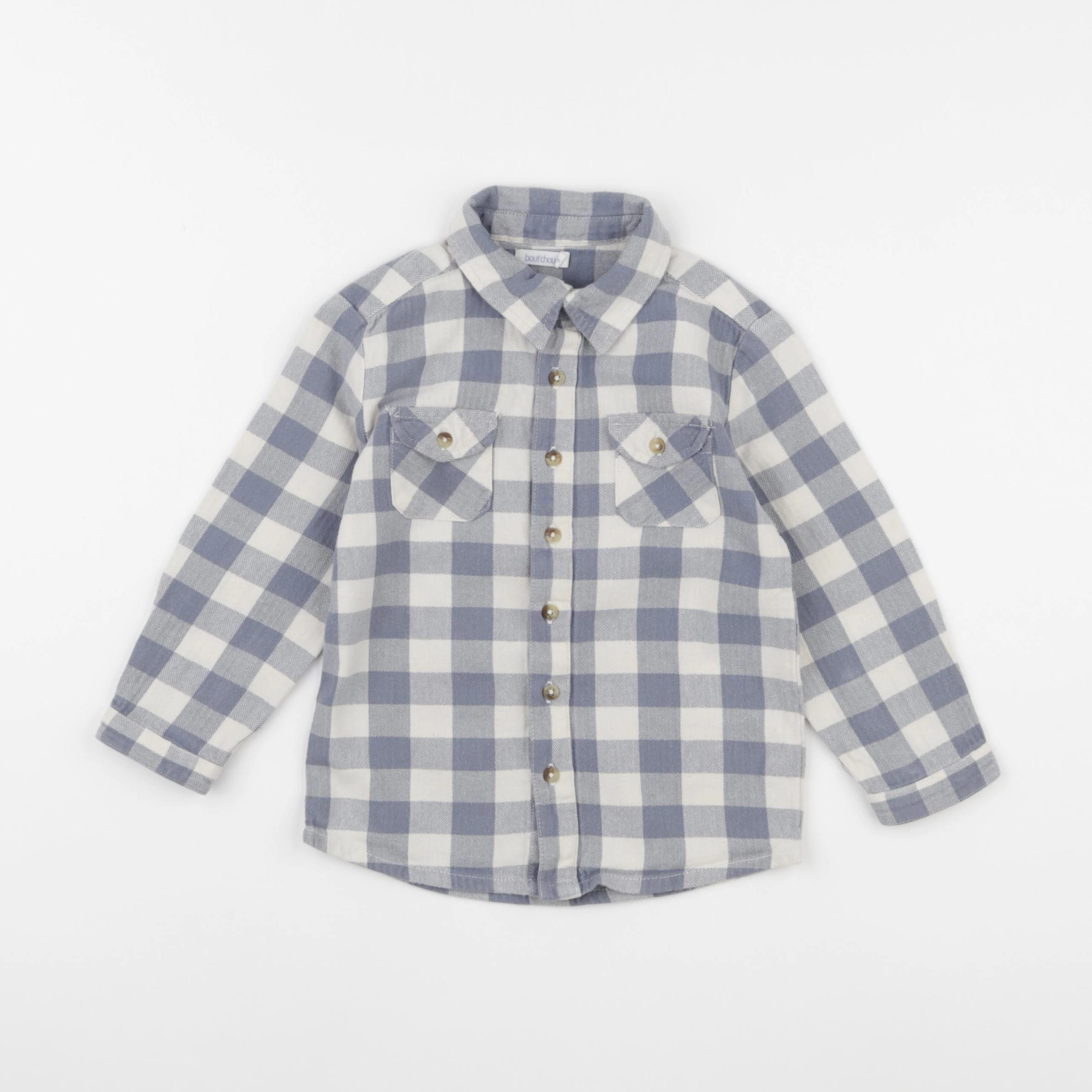 Boutchou - chemise bleu - 24 mois