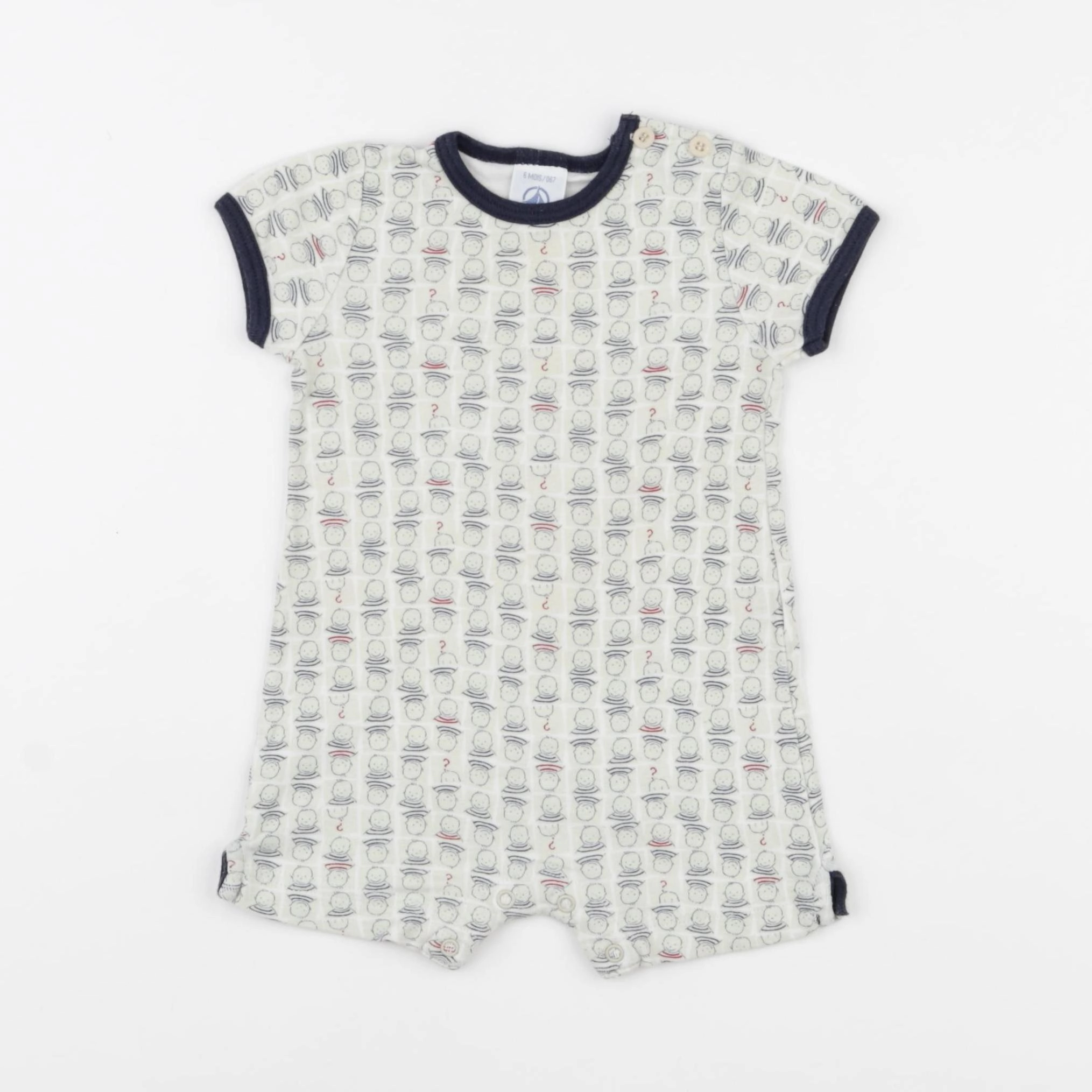 Petit Bateau - combinaison beige - 6 mois