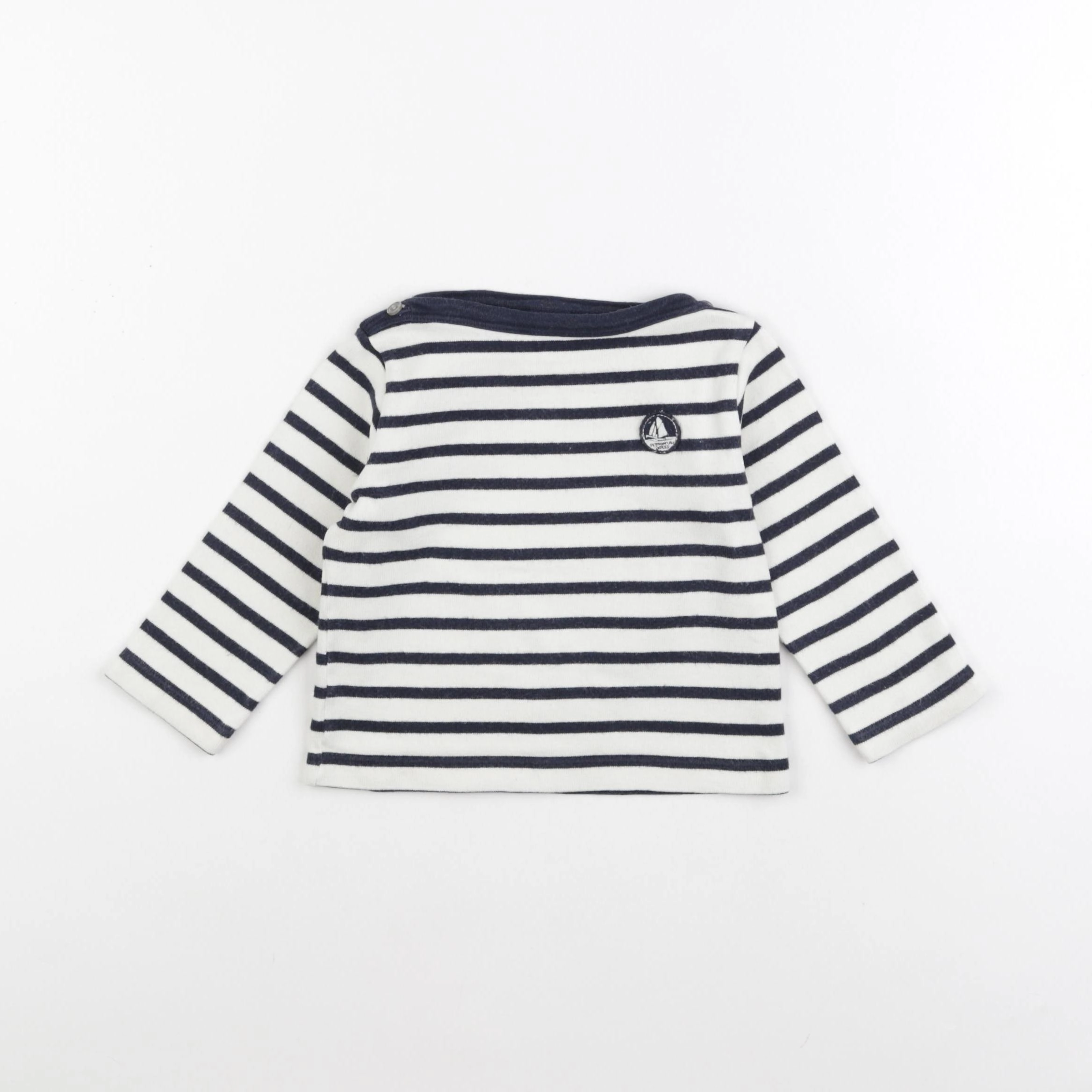 Petit Bateau - tee-shirt bleu - 18 mois