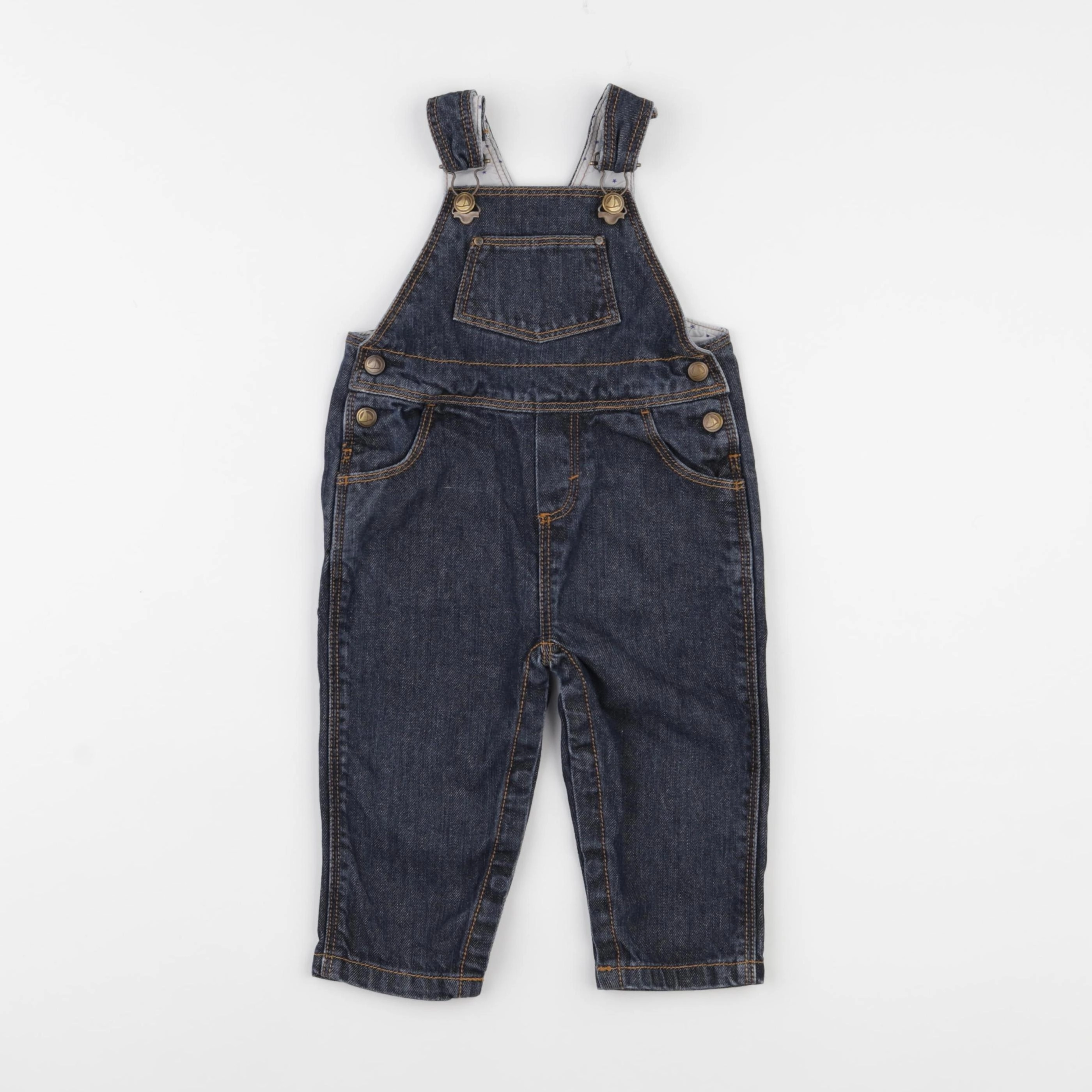 Petit Bateau - salopette bleu - 6 mois