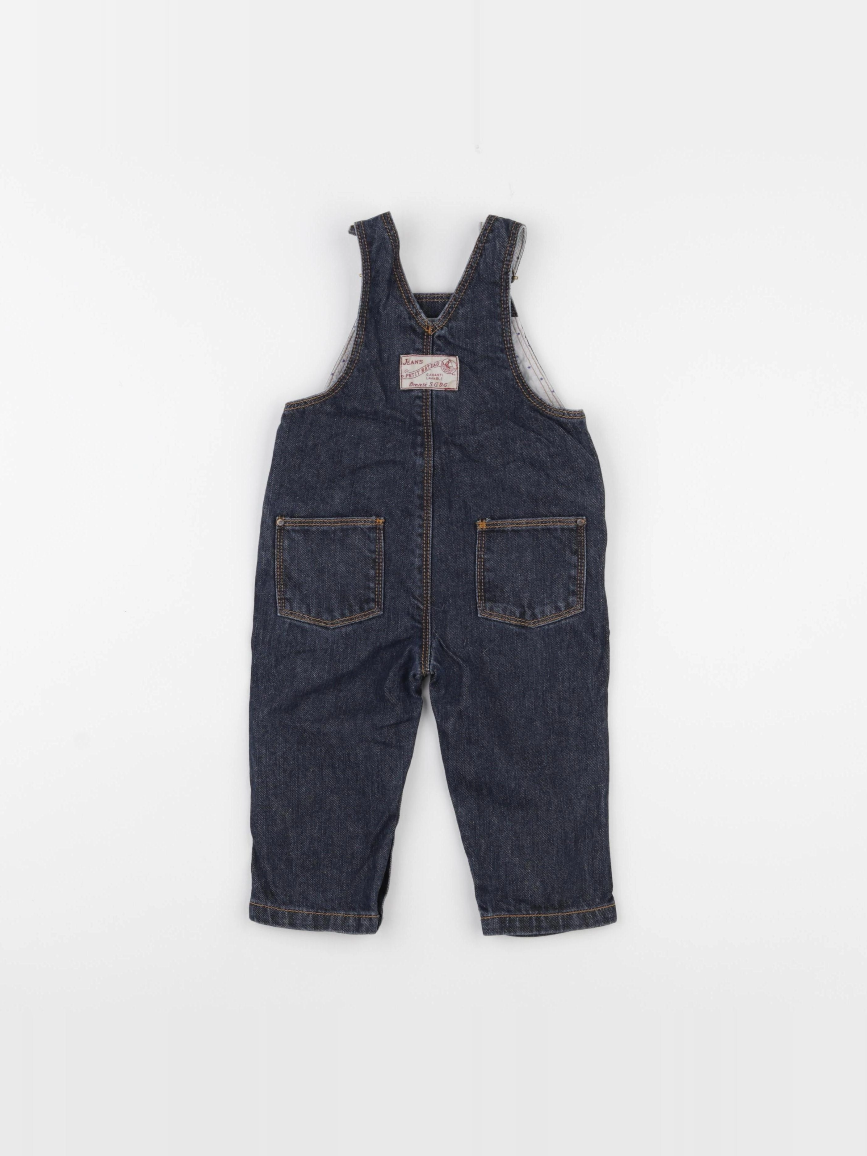 Petit Bateau - salopette bleu - 6 mois