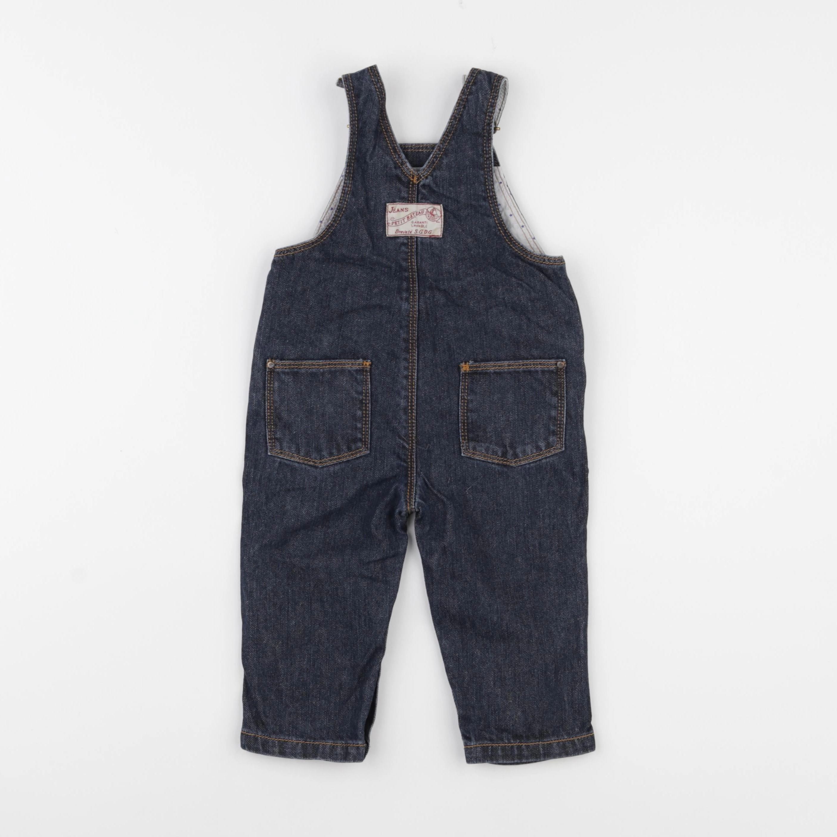 Petit Bateau - salopette bleu - 6 mois