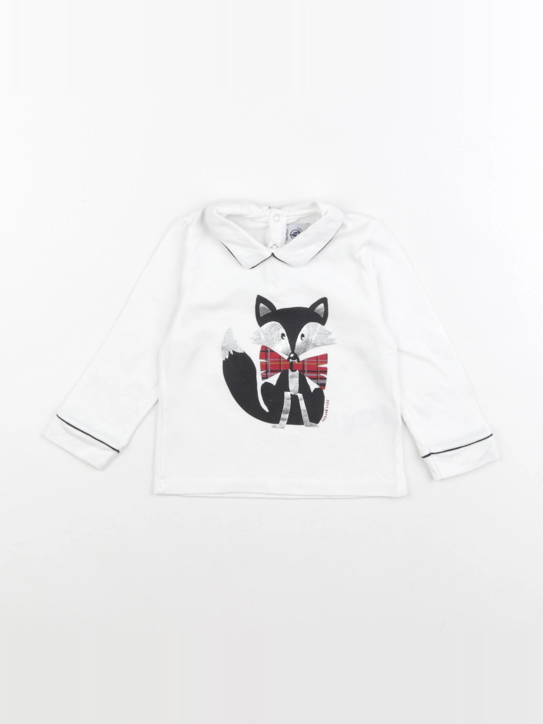Petit Bateau - tee-shirt blanc - 18 mois